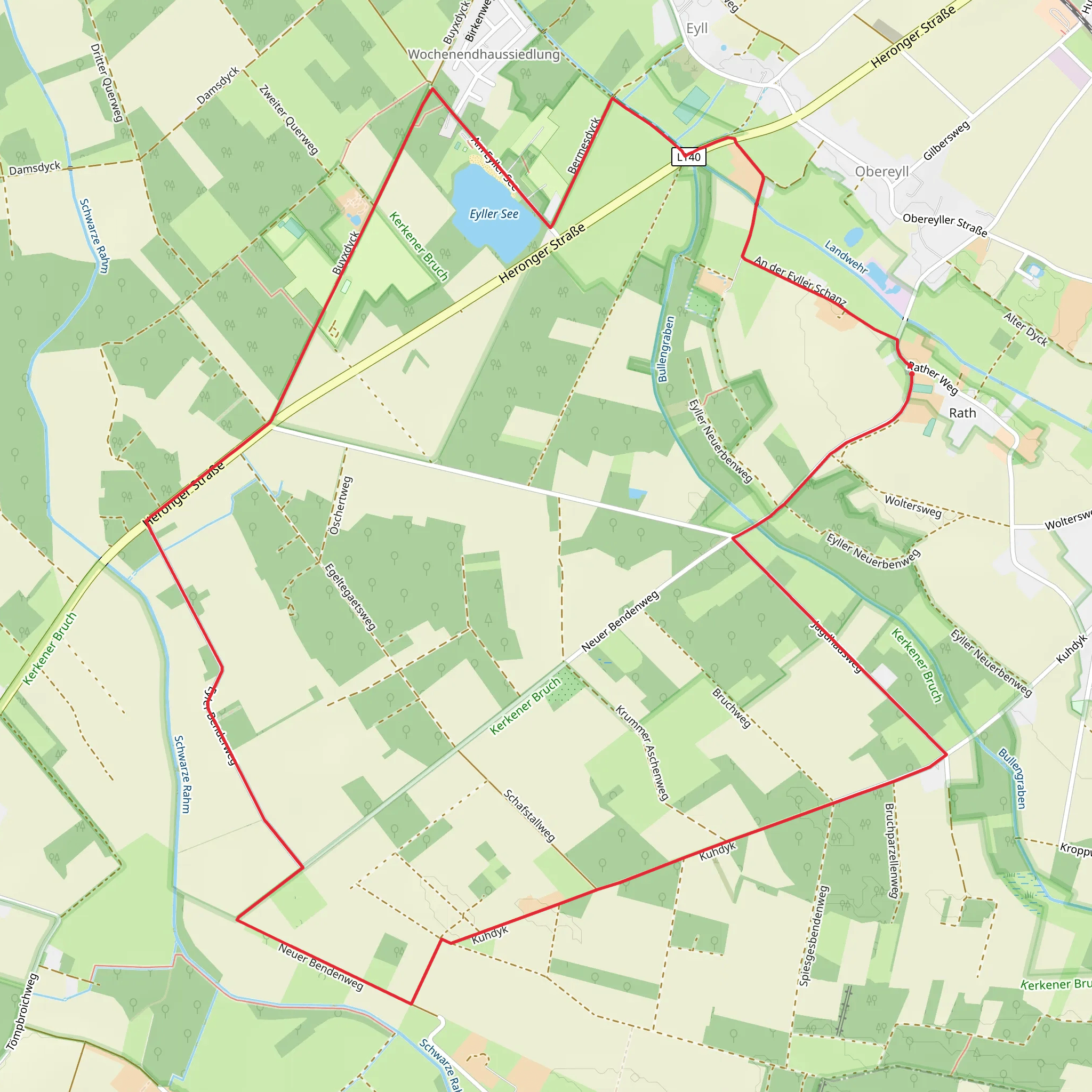 Etller See via Kuhdyk mobile static map