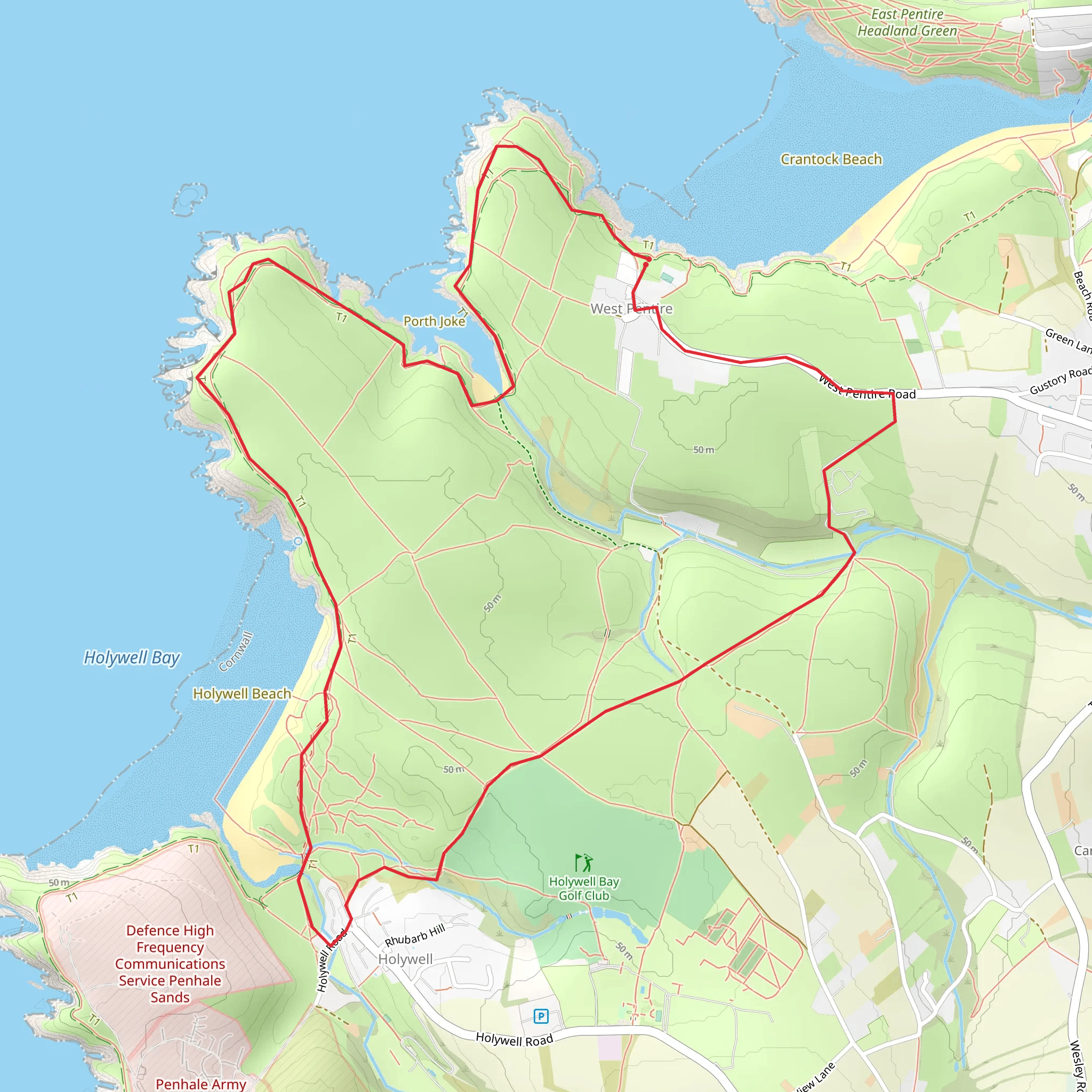Bowgie Inn - Kelsey Head and Holywell Walk mobile static map