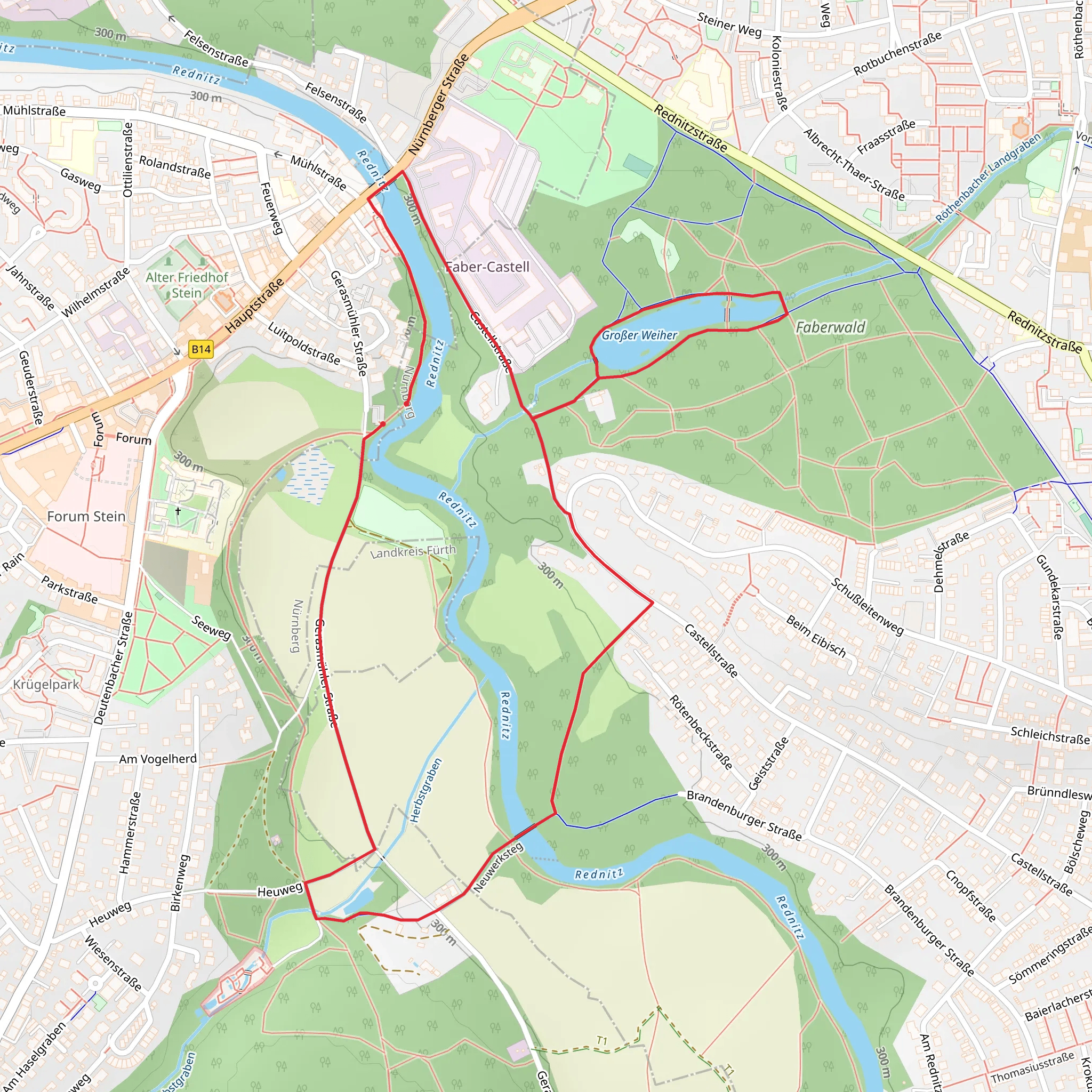 Neuwerksteg and Großer Weiher Loop mobile static map