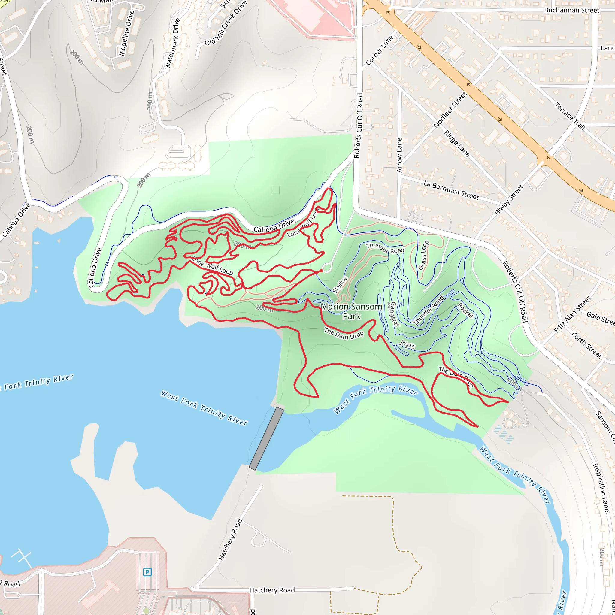 Lone Wolf and The Dam Loop mobile static map