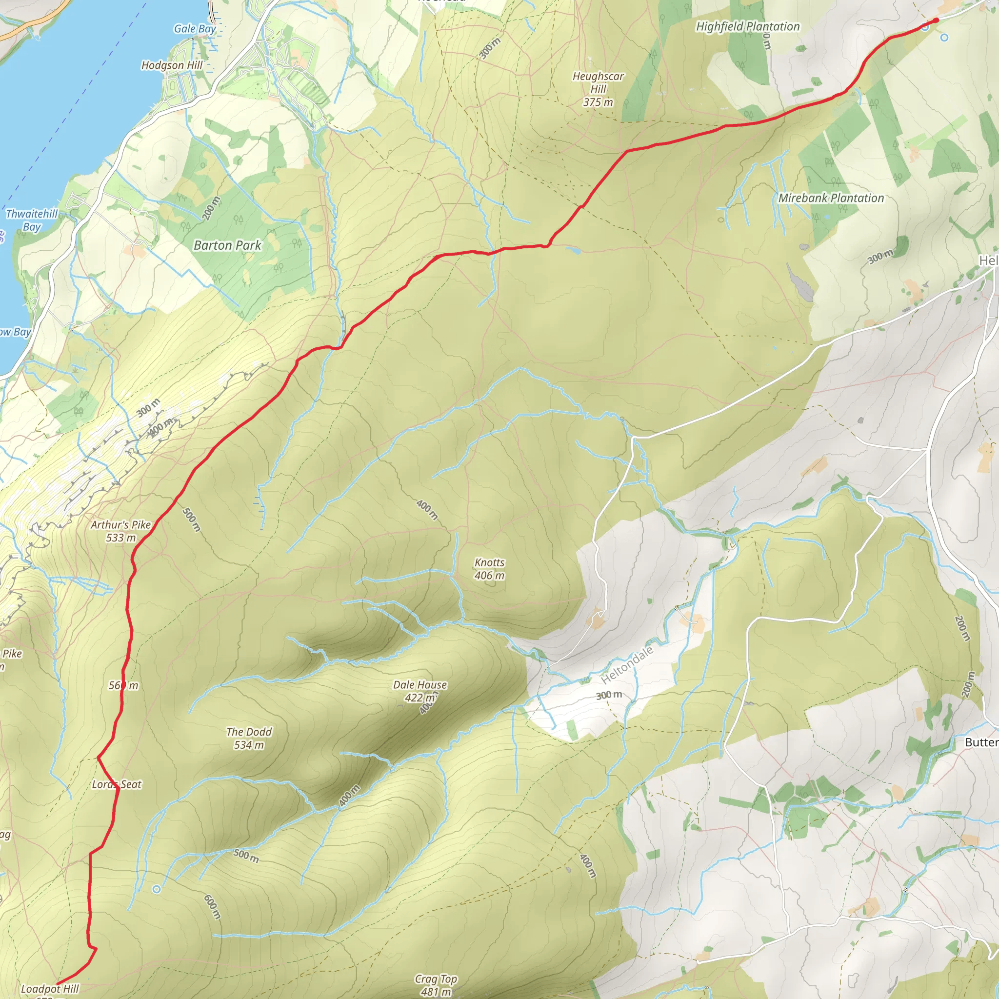 Loadpot Hill mobile static map