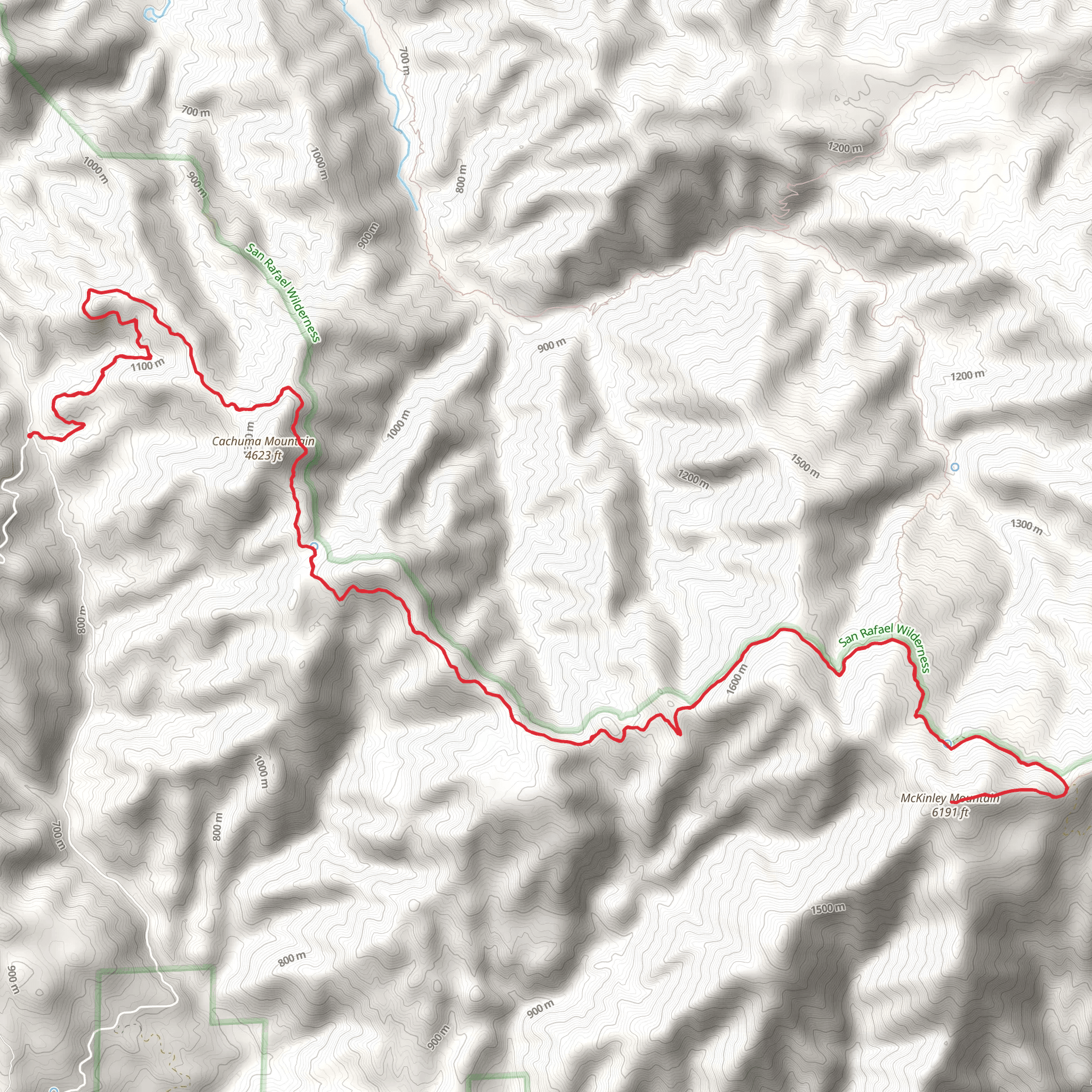 McKinley Mountain Trail mobile static map