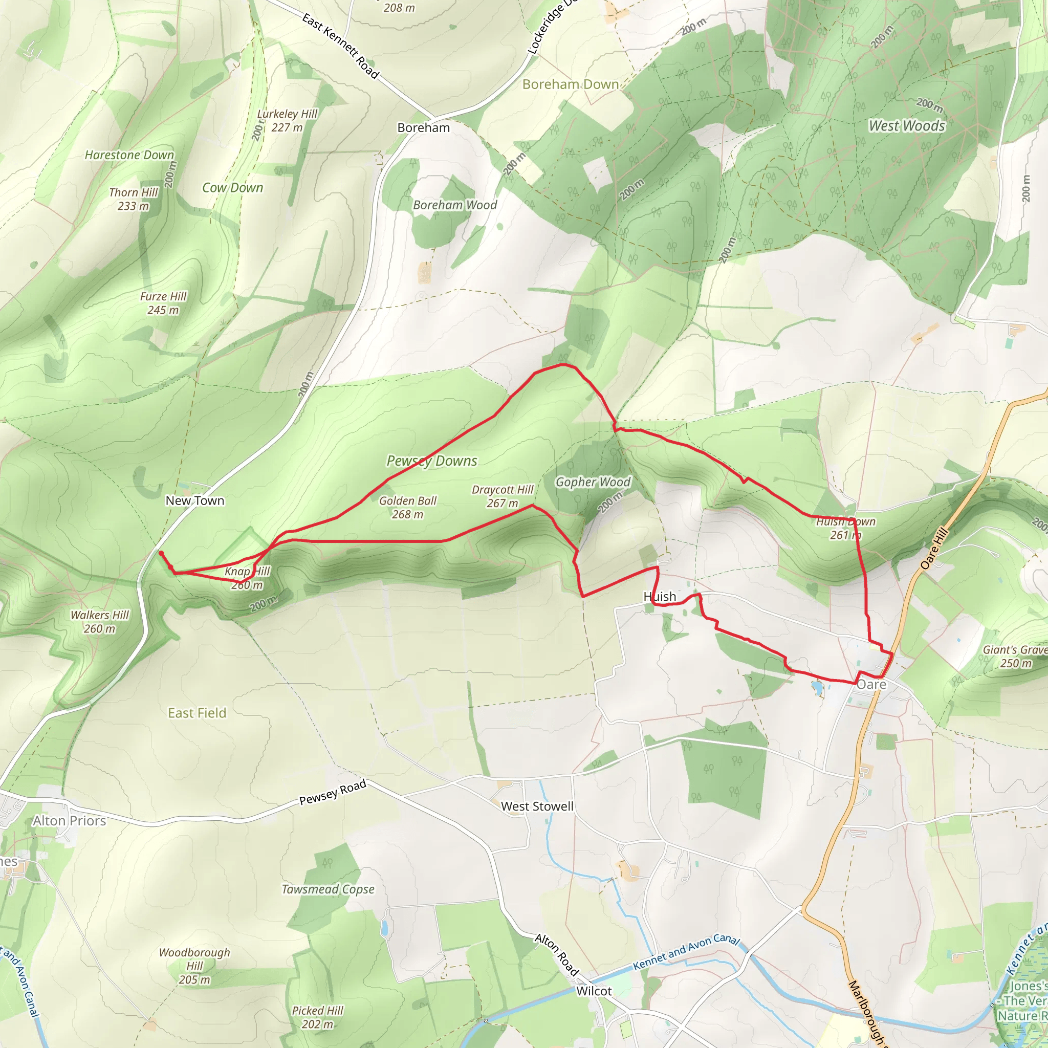 The Southern Escarpment of the Marlborough Downs mobile static map
