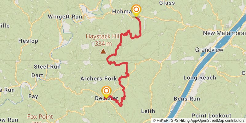 Buckeye Trail stage 79 Map