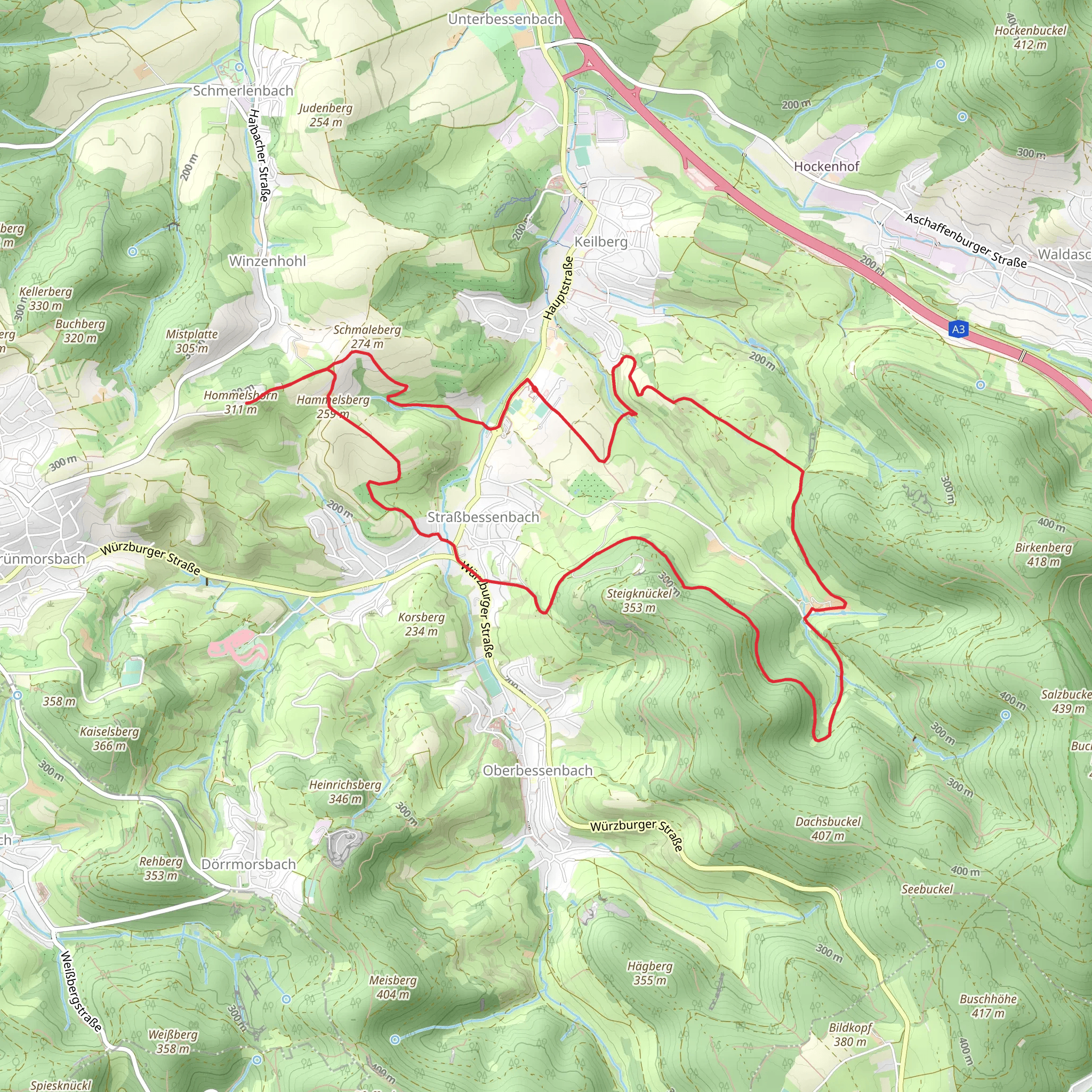 Kulturweg Bessenbach Loop mobile static map