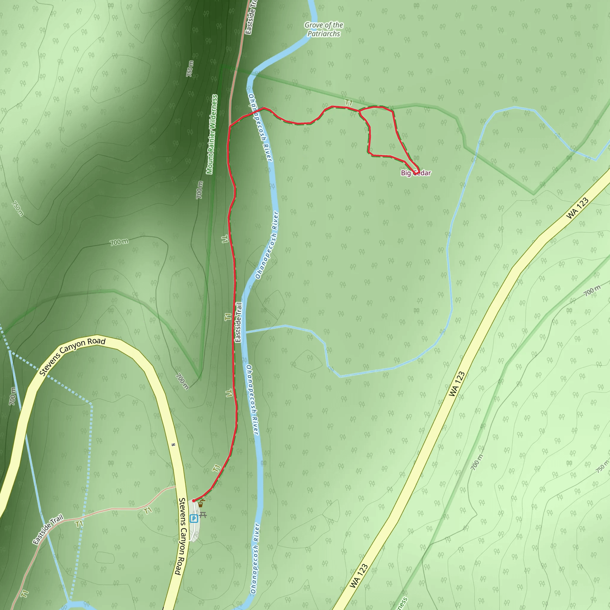 Grove of the Patriarchs mobile static map