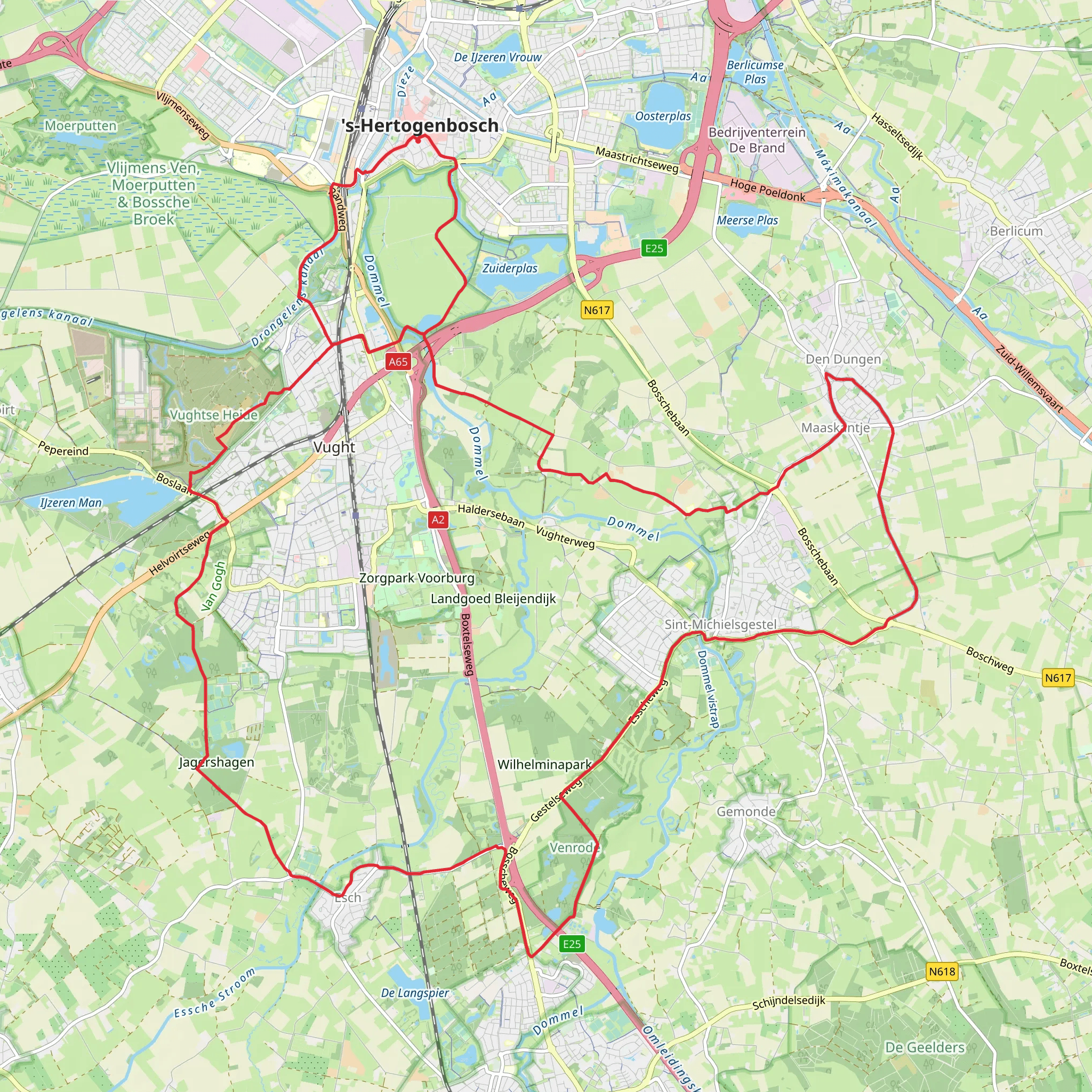 Esschebaan, Heult and Schijndelseweg Loop mobile static map