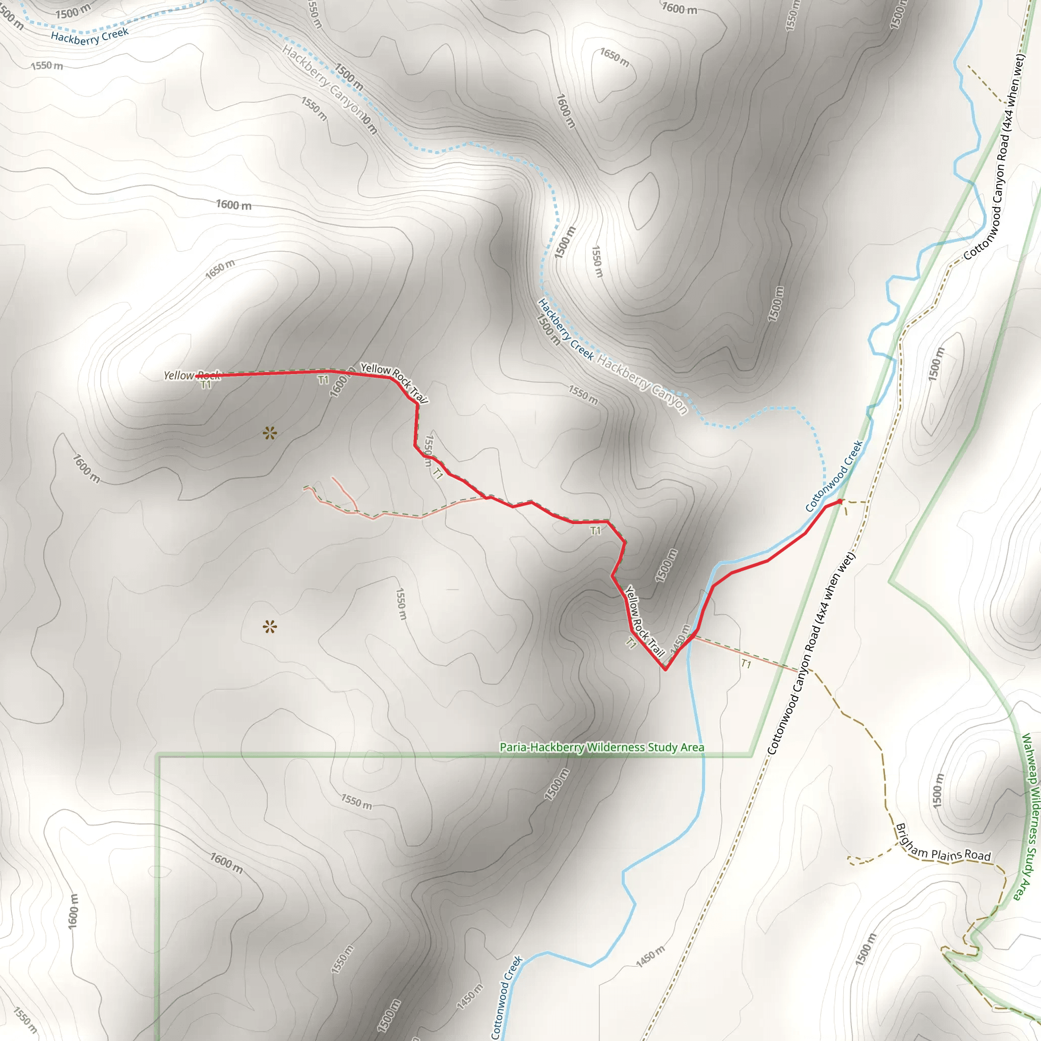 Yellow Rock Trail mobile static map