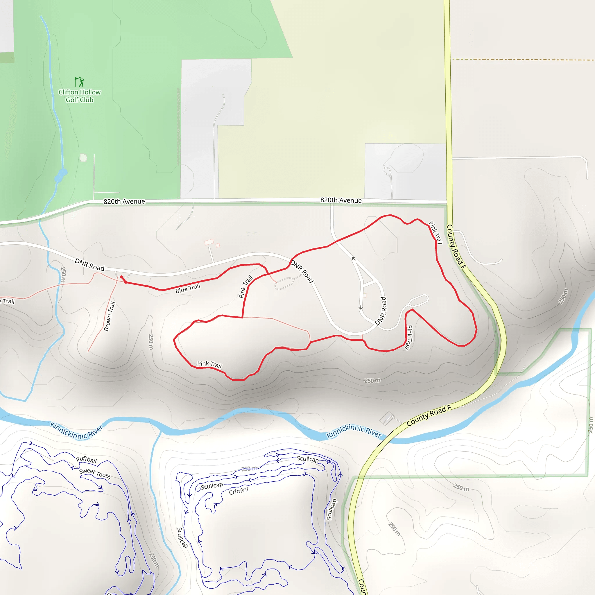 Pink Loop Trail mobile static map