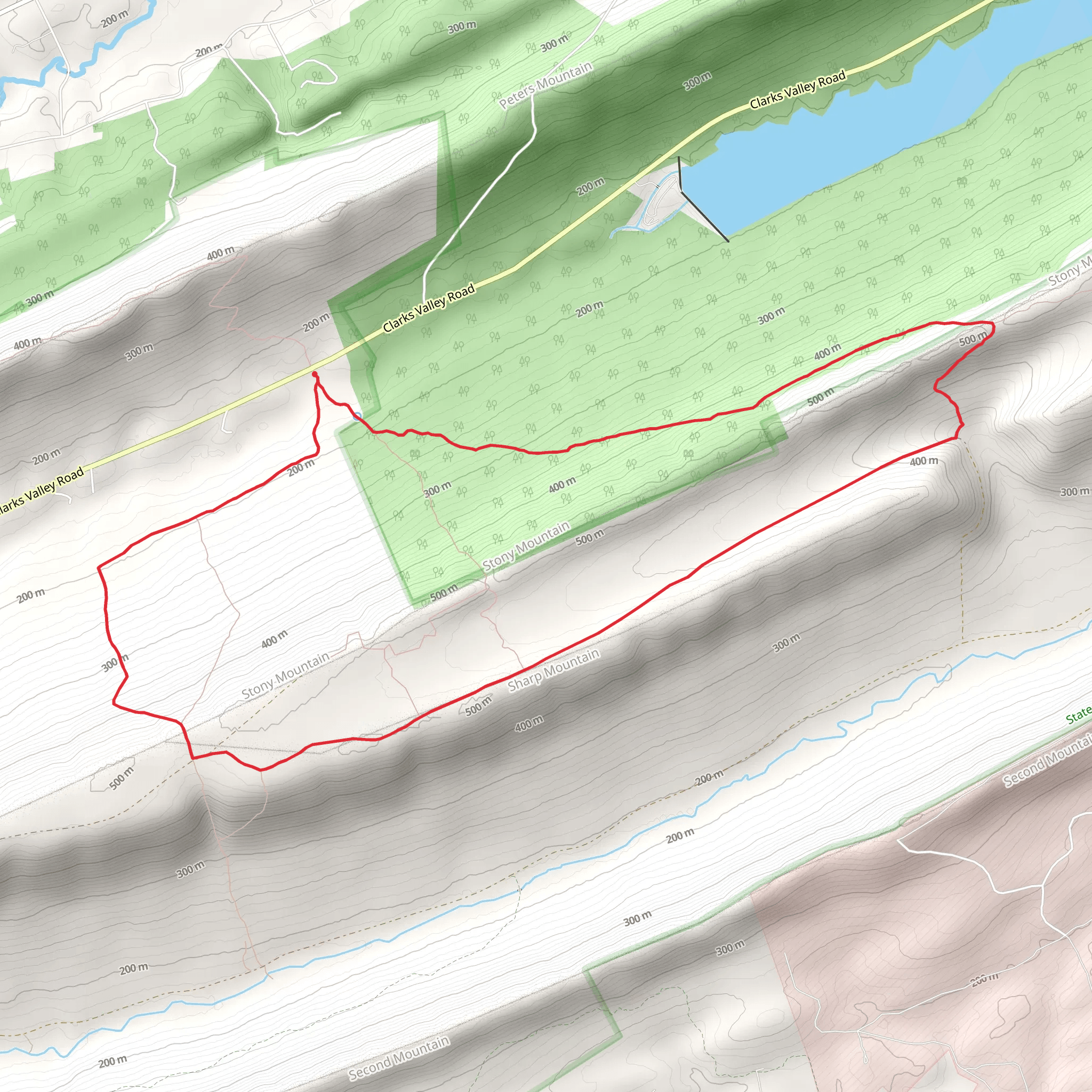 Appalachian Trail and Horse-Shoe Trail Loop mobile static map
