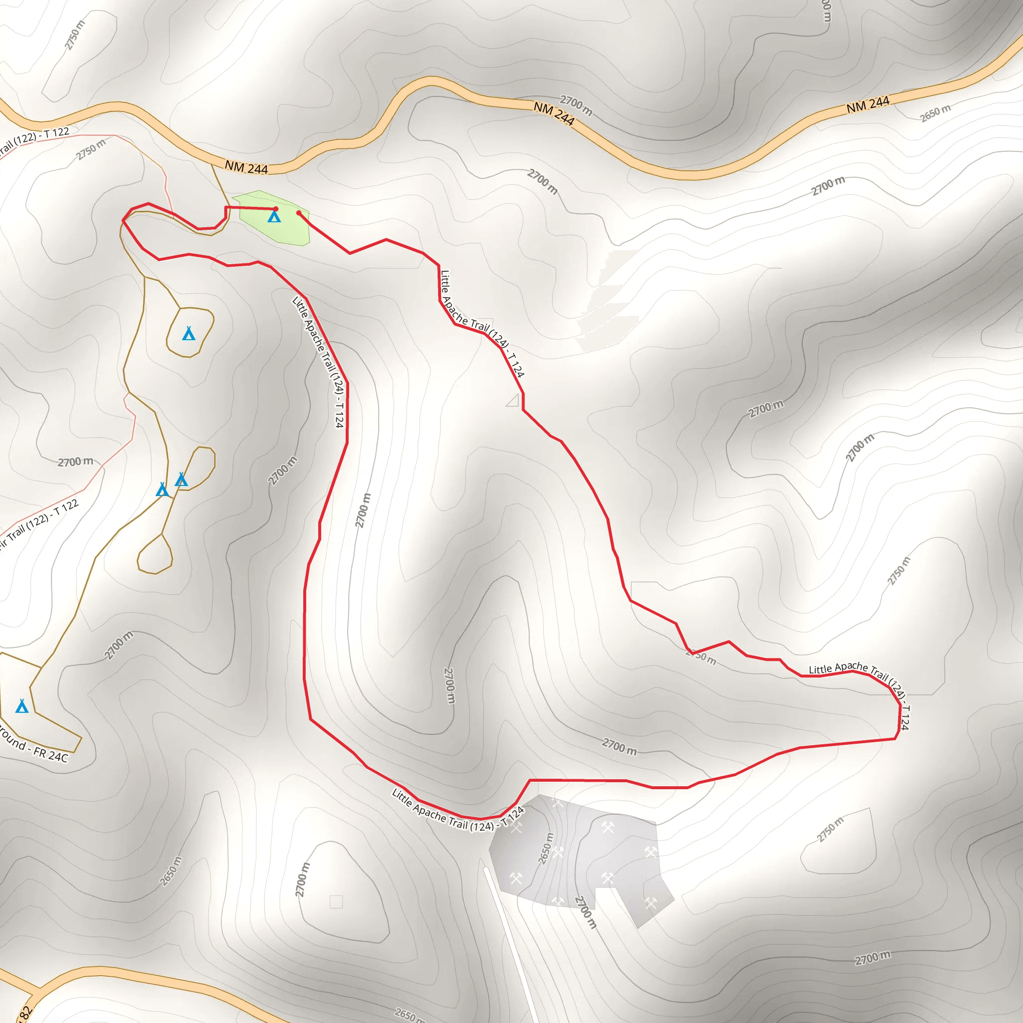 Little Apache Trail Loop mobile static map