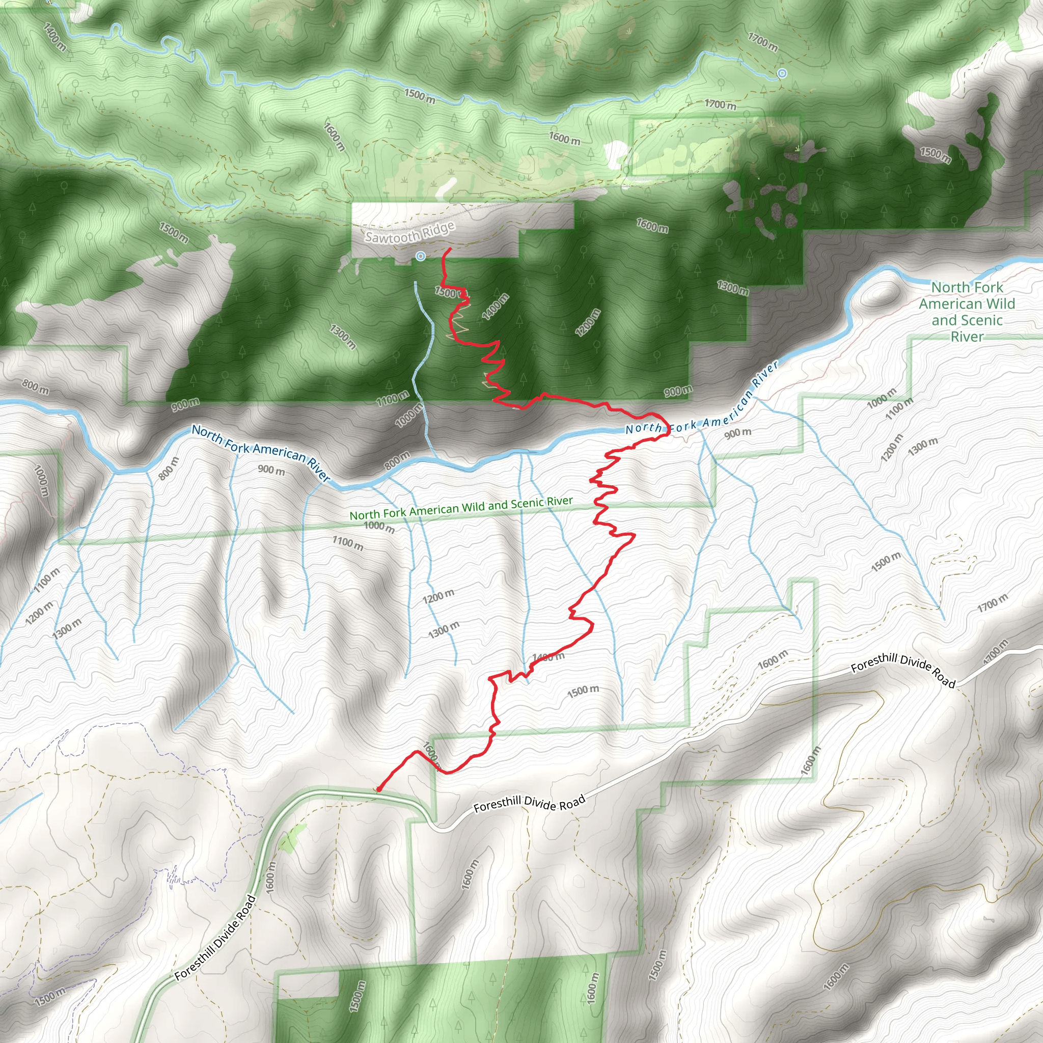 Mumford Bar Trail mobile static map