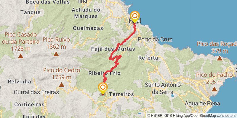 Rota Circula De Madeira stage 14 Map