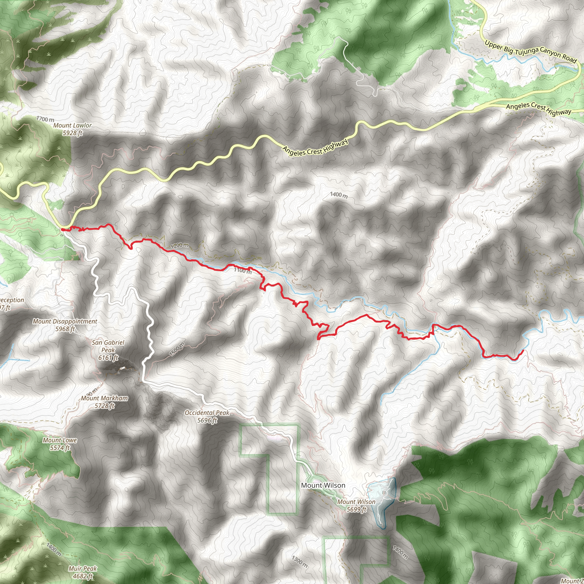 Devore Camp - Gabrielino Trail mobile static map