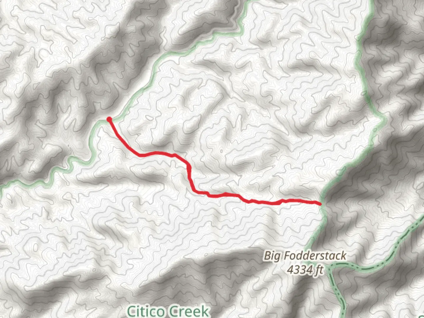 An image depicting the trail Big Stack Gap and its surrounding area.