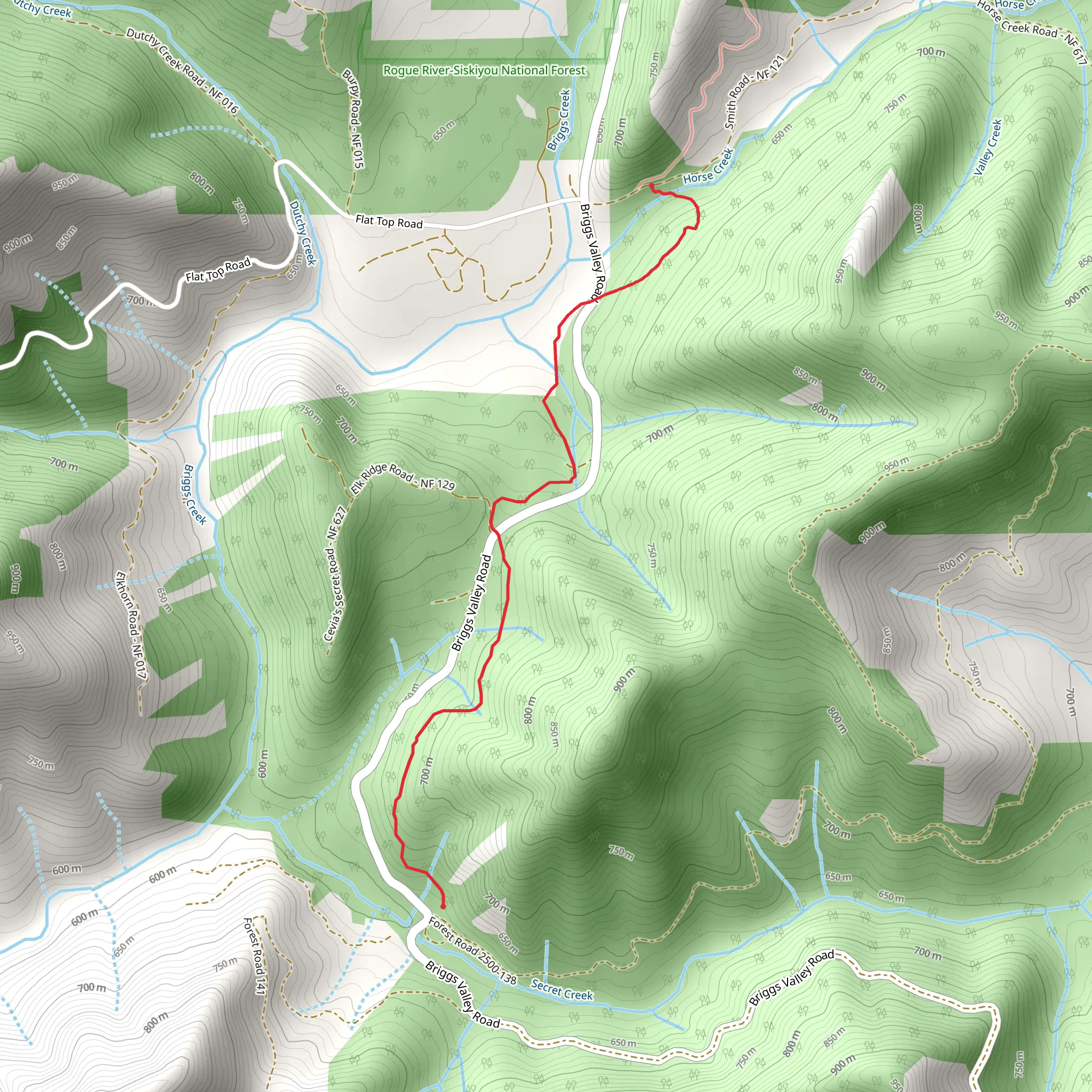 Onion Way Trail mobile static map