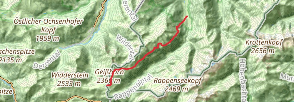 Via Alpina - Red Trail stage 57 Map