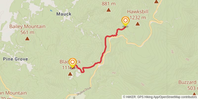 Appalachian Trail Section Hike - Shenandoah National Park stage 7 Map