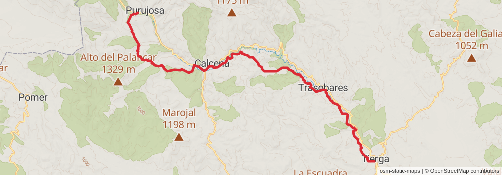 GR 90 Sendero Ibérico Zaragozano stage 4 Map