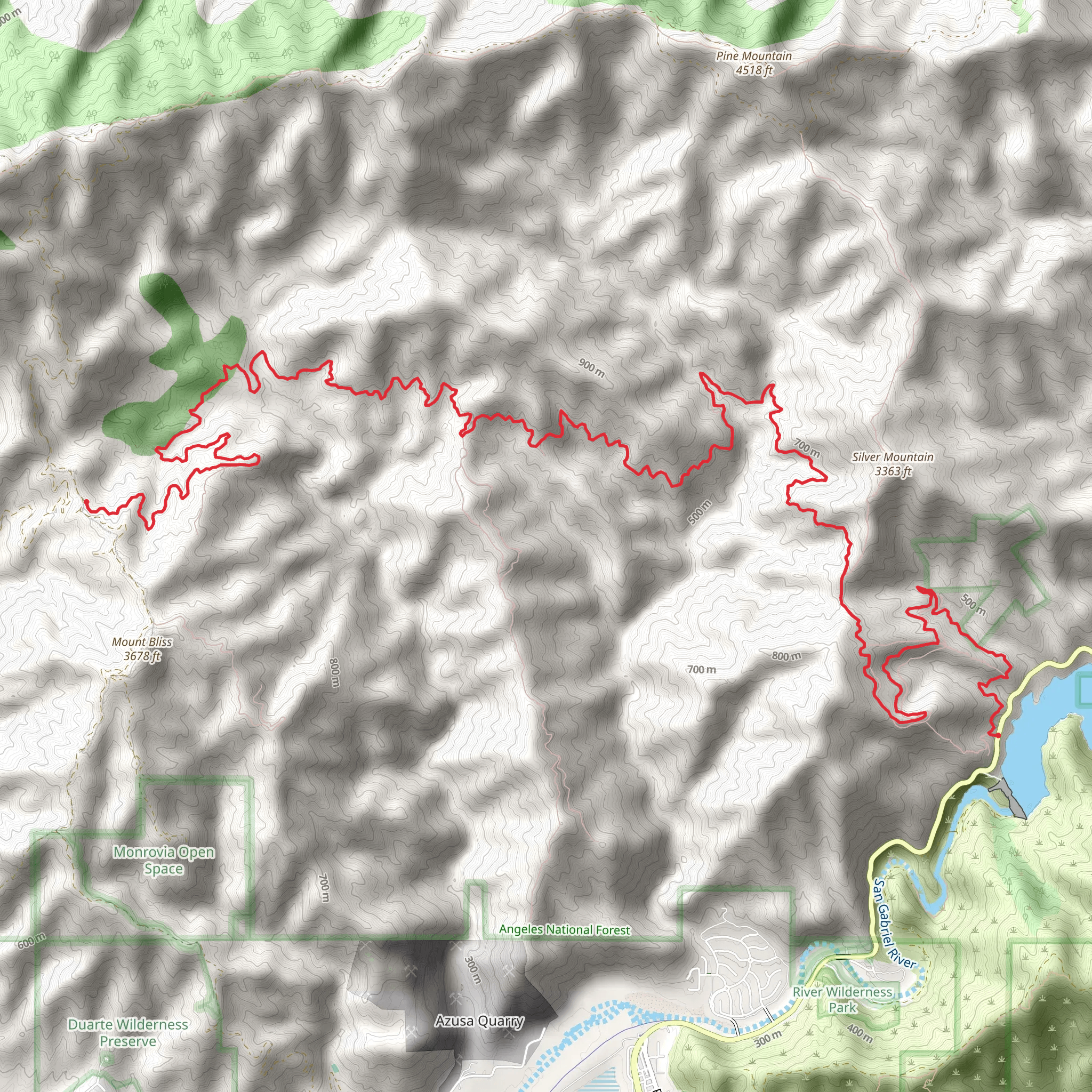 Silver Fish Trail mobile static map