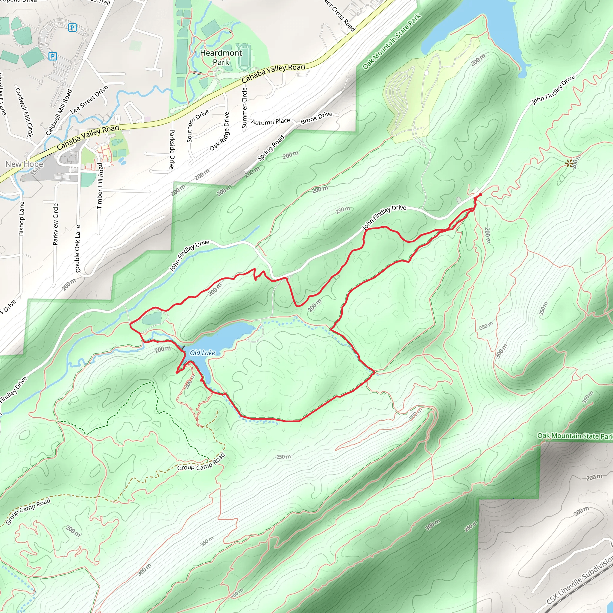 Tranquility Lake via Foothills Trail - Yellow and Cat Dog Snake Loop mobile static map
