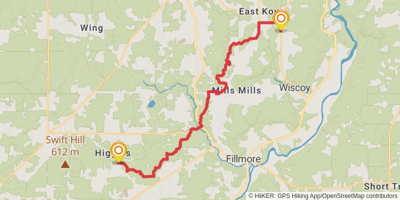 Finger Lakes Trail stage 11 Map