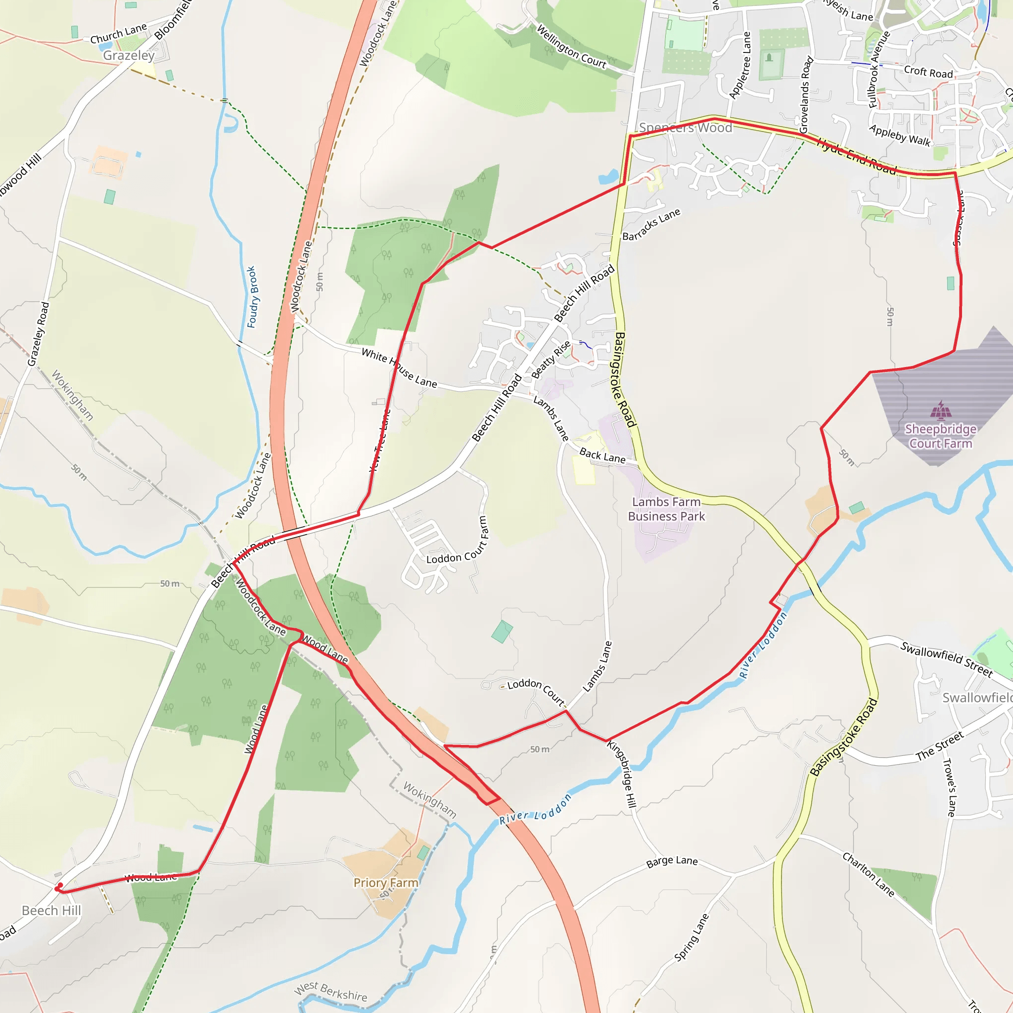 Beech Hill Coverts mobile static map