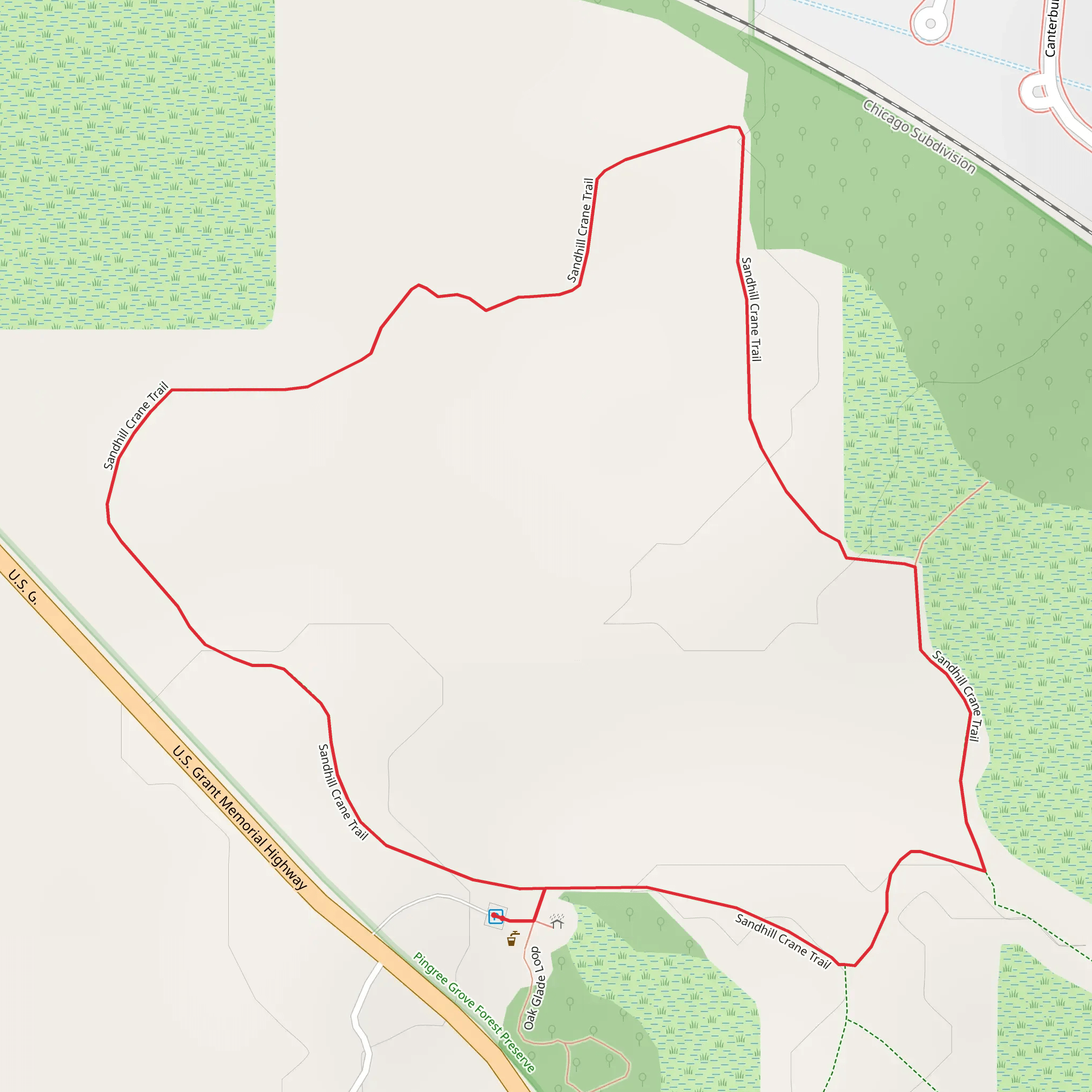 Sandhill Crane Loop Trail mobile static map