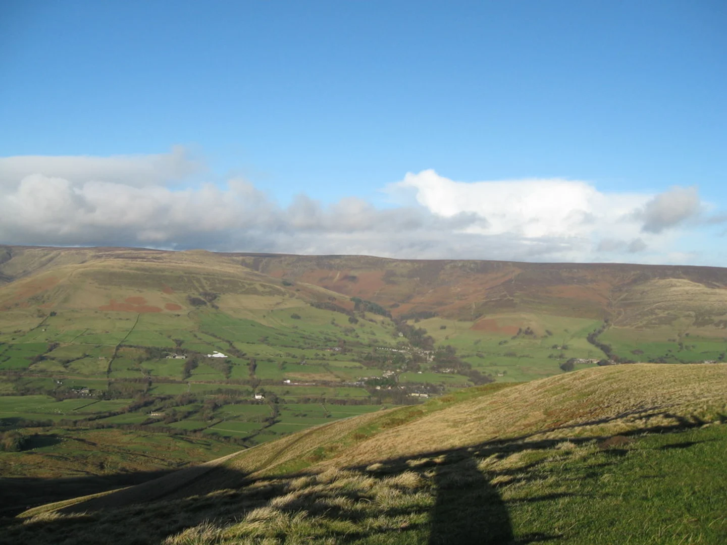 An image depicting the trail Grindslow Knoll, Kinder Low and Upper Booth Loop and its surrounding area.