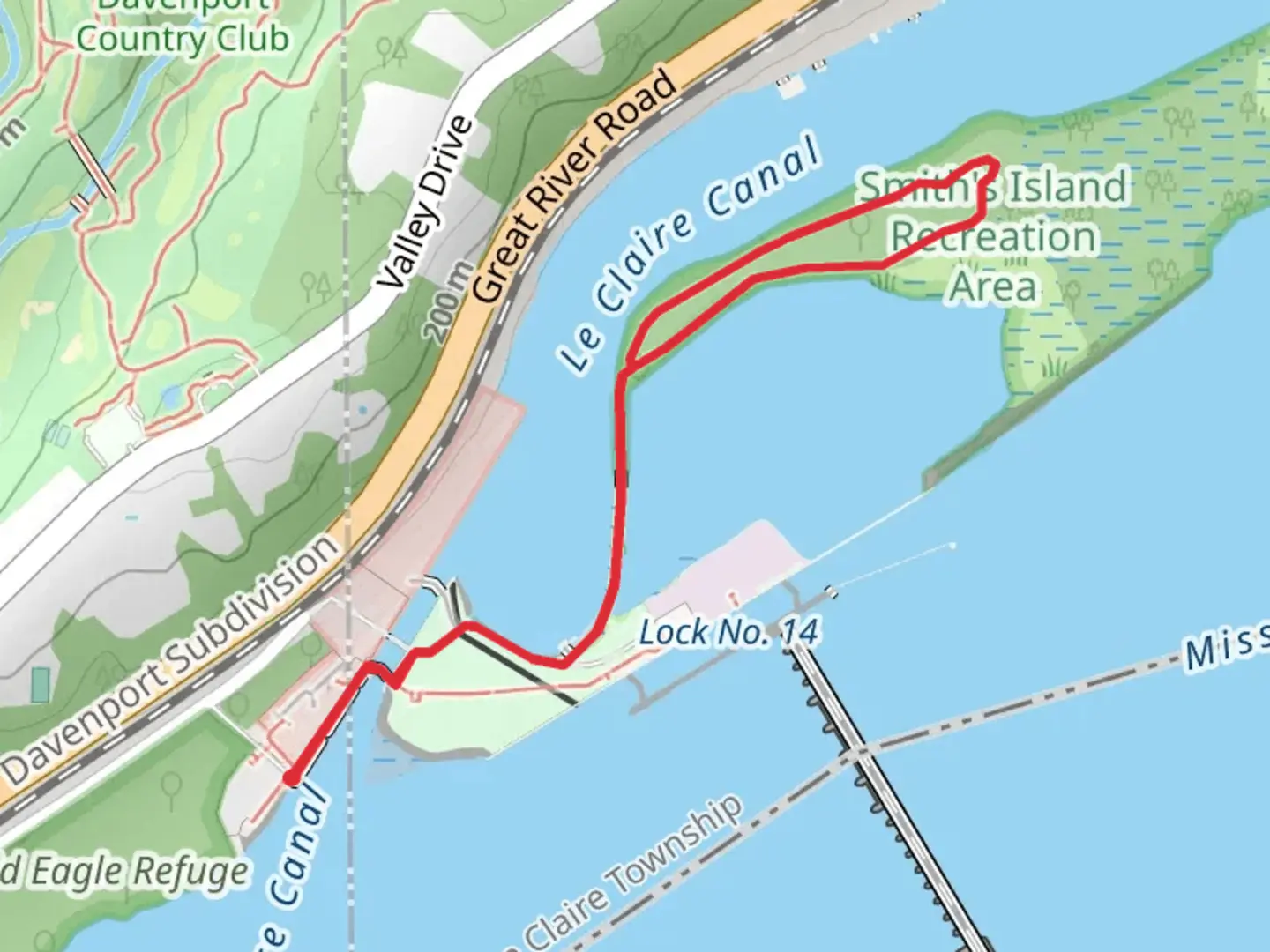 An image depicting the trail Smith's Island Nature Loop Trail and its surrounding area.