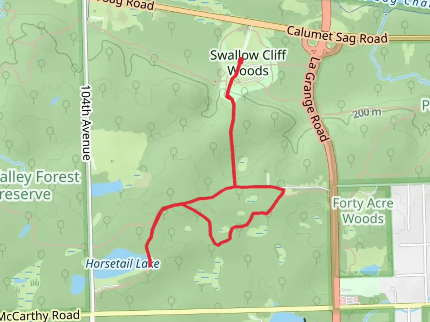 An image depicting the trail Horsetail Lake via Sag Valley loop Trail and its surrounding area.