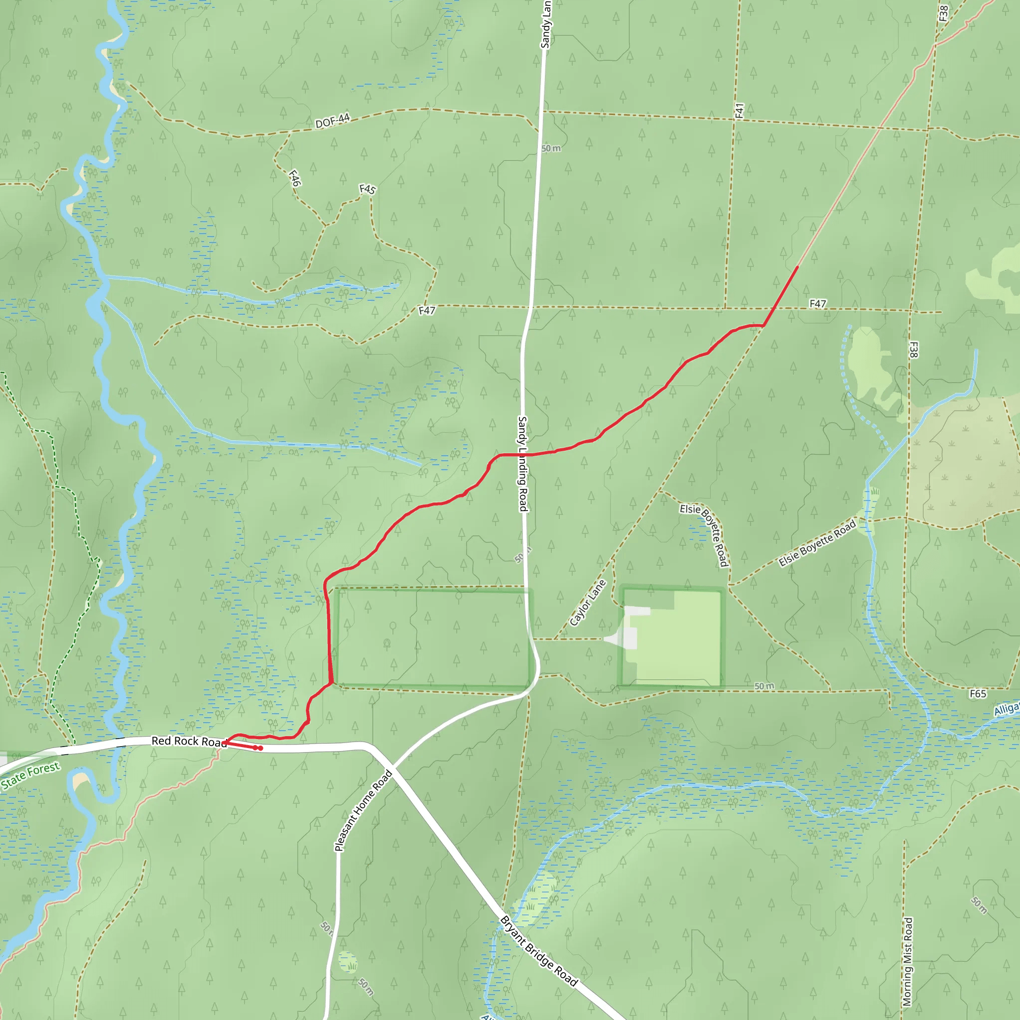 Jackson Red Ground Trail mobile static map