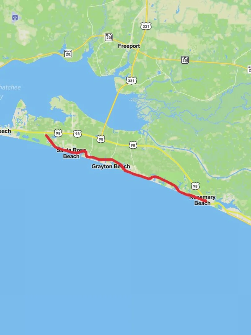 An image depicting the trail Timpoochee Trail and its surrounding area.
