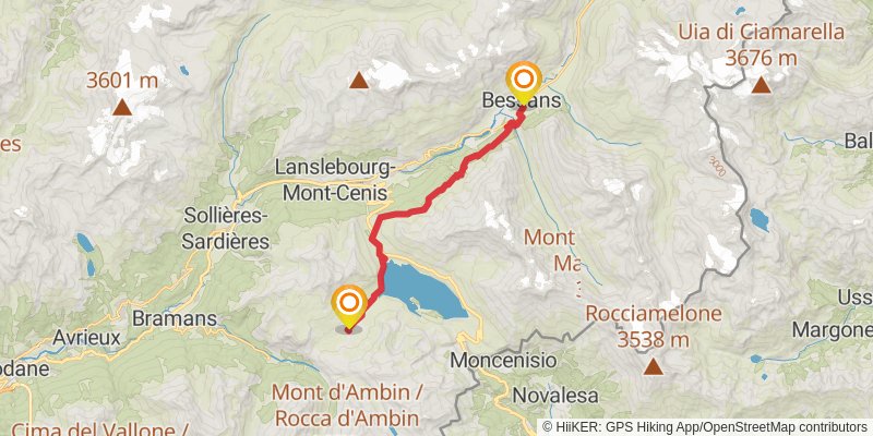 Tour de Haute Maurienne Vanoise stage 2 Map