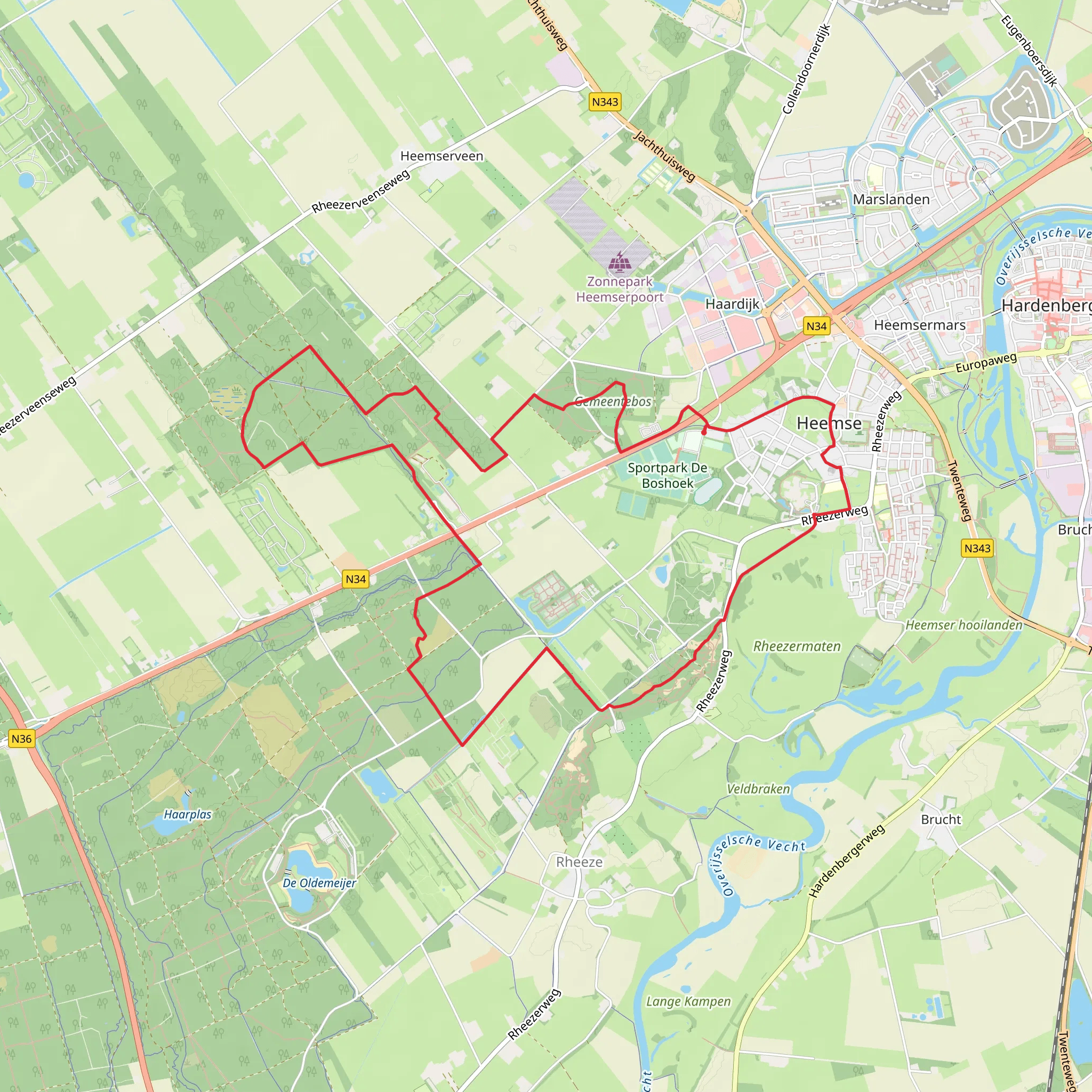 Polen Weg, Oude Vecht and De Esrand Loop mobile static map