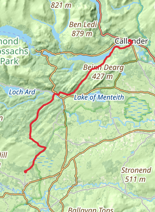 To be continued Rob Roy Way mobile static map