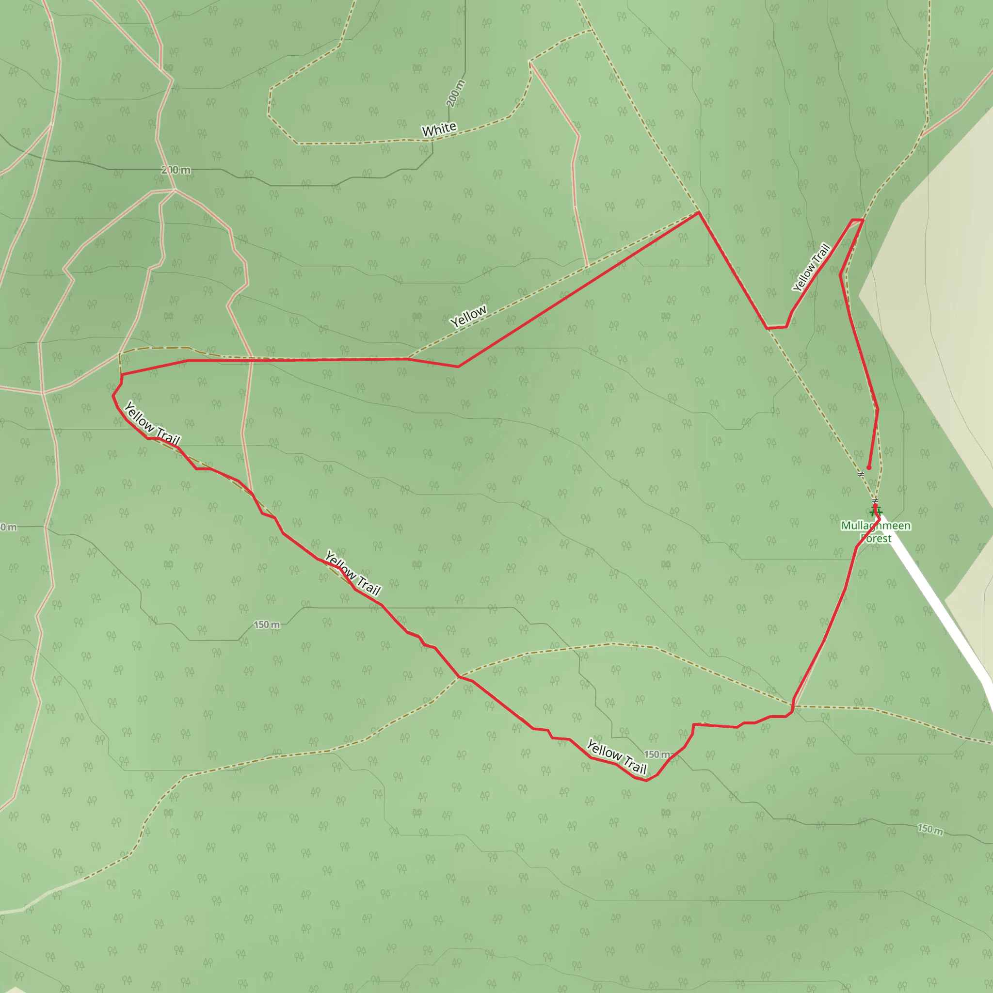 Mullaghmeen Yellow Walk mobile static map