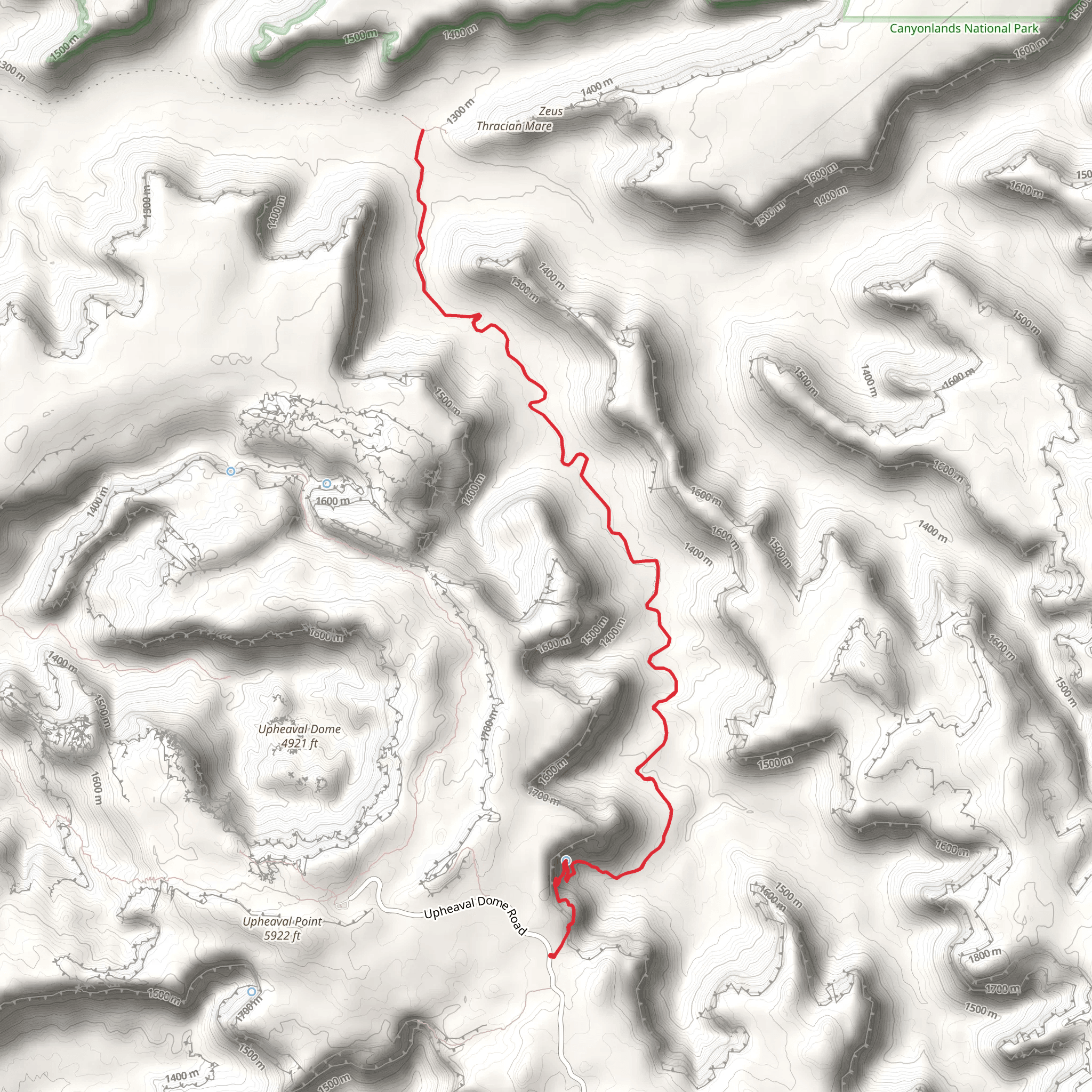 Alcove Spring Trail mobile static map
