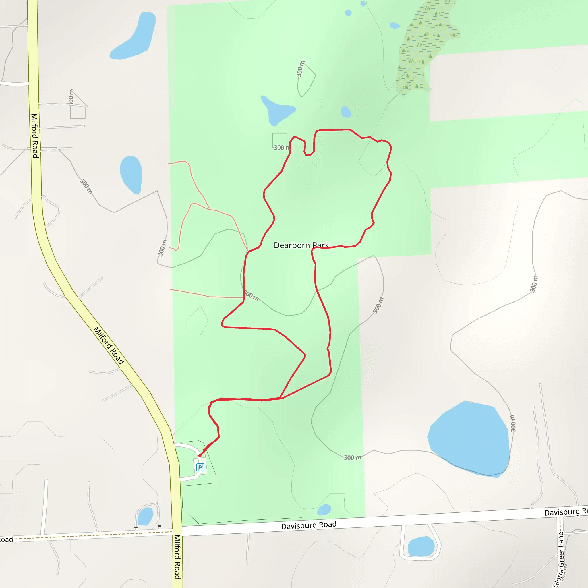 Dearborn Park Loop mobile static map
