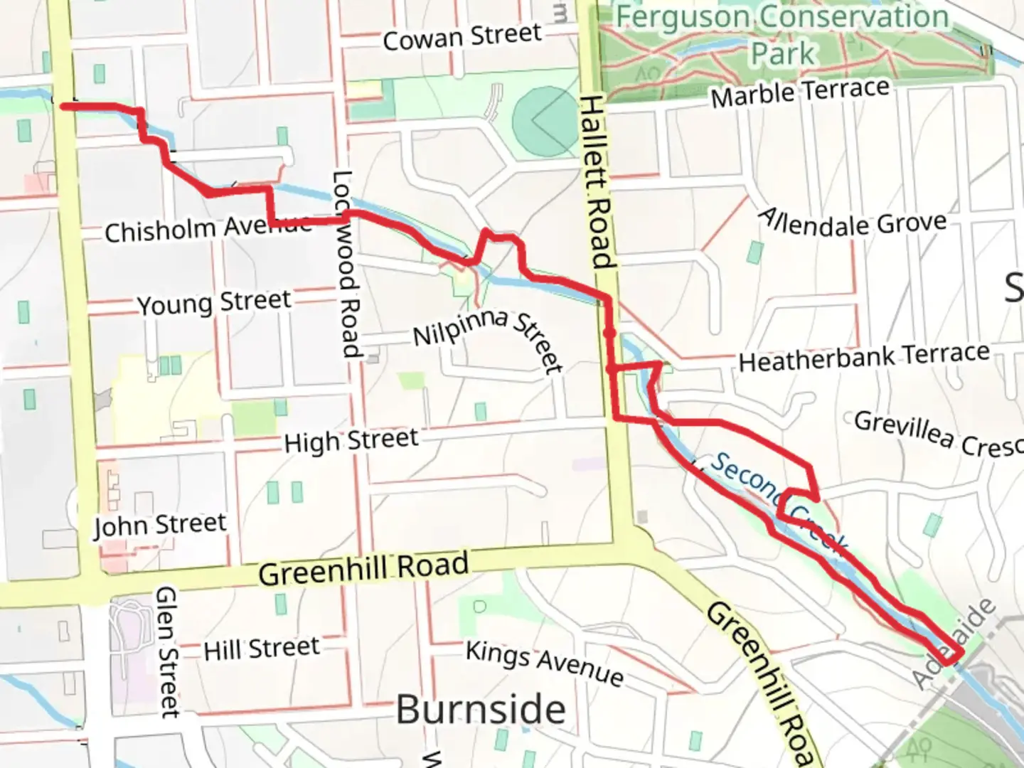An image depicting the trail Michael Perry Botanic Reserve and Willowbridge Reserve Walk and its surrounding area.