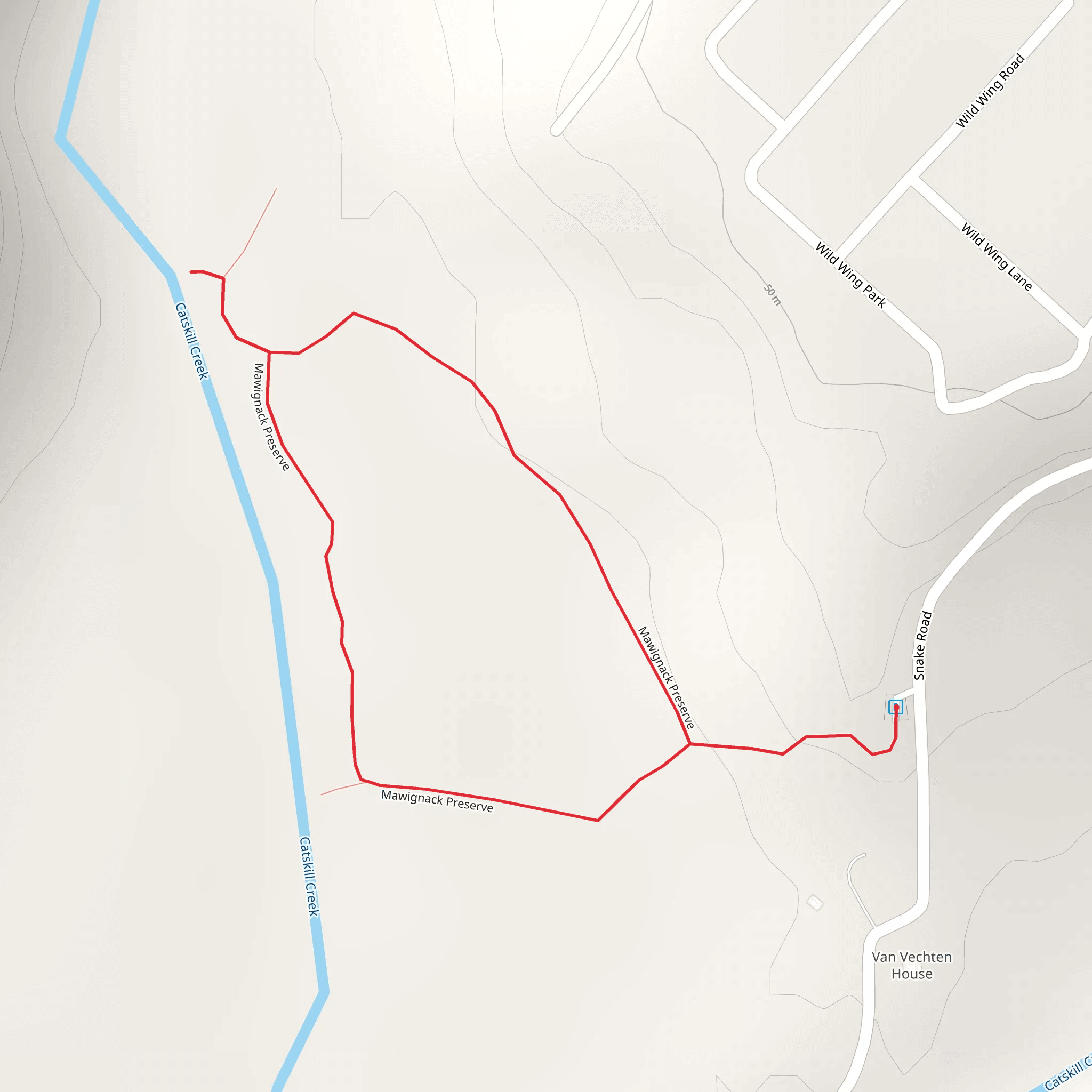 Mawignack Preserve Loop mobile static map
