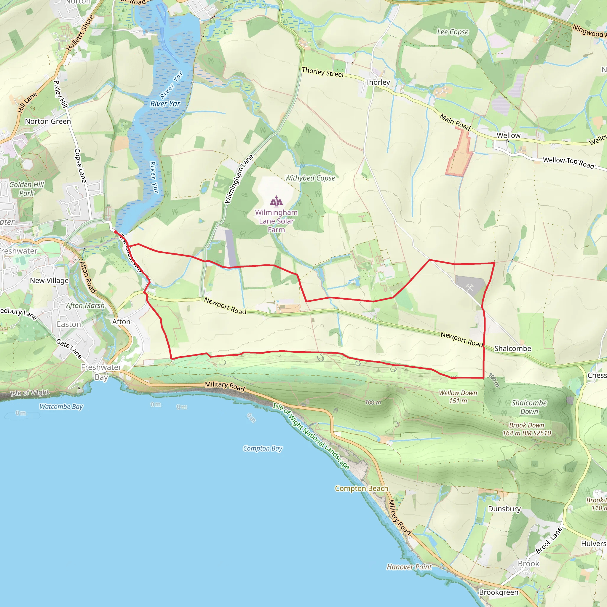 Tapnell Loop Trail via Western Yar Lake mobile static map