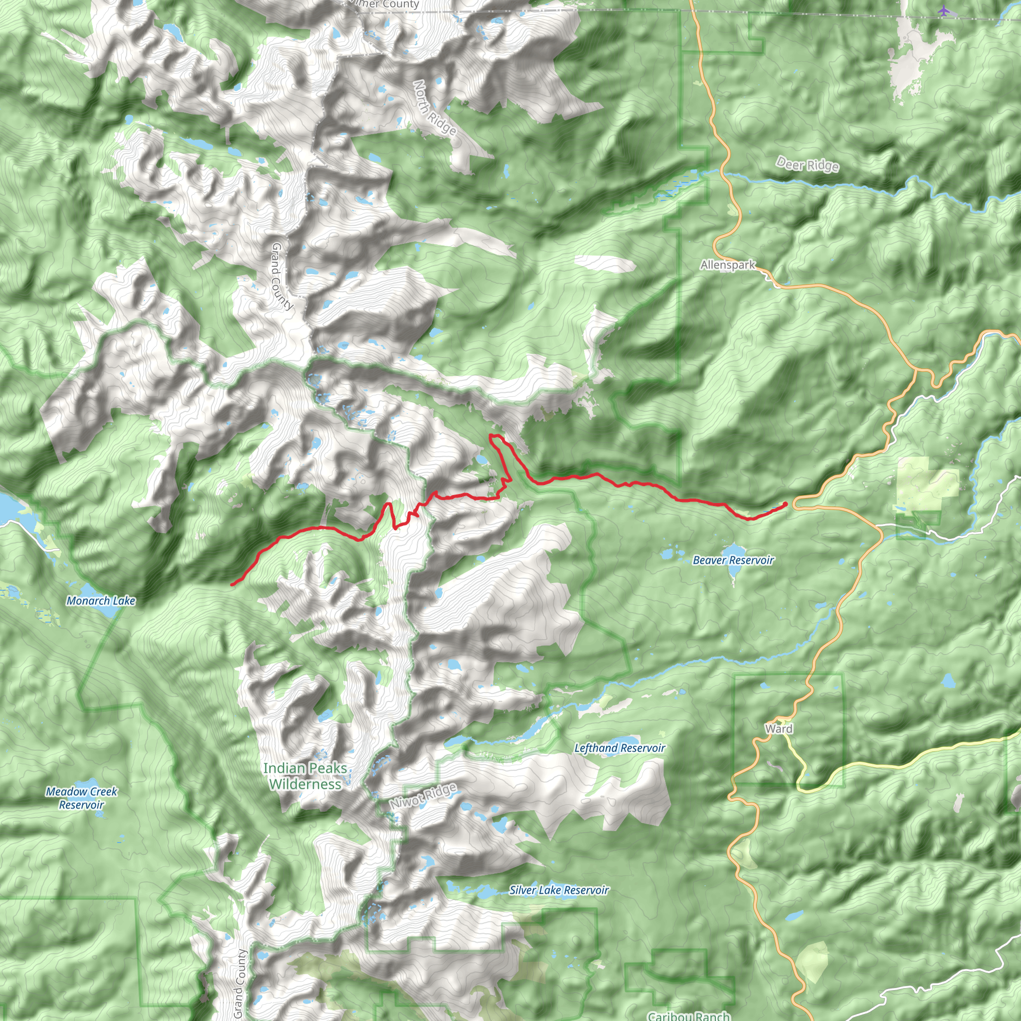Buchanan Pass Trail mobile static map