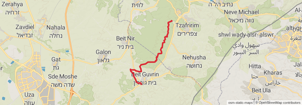 Israel National Trail stage 27 Map