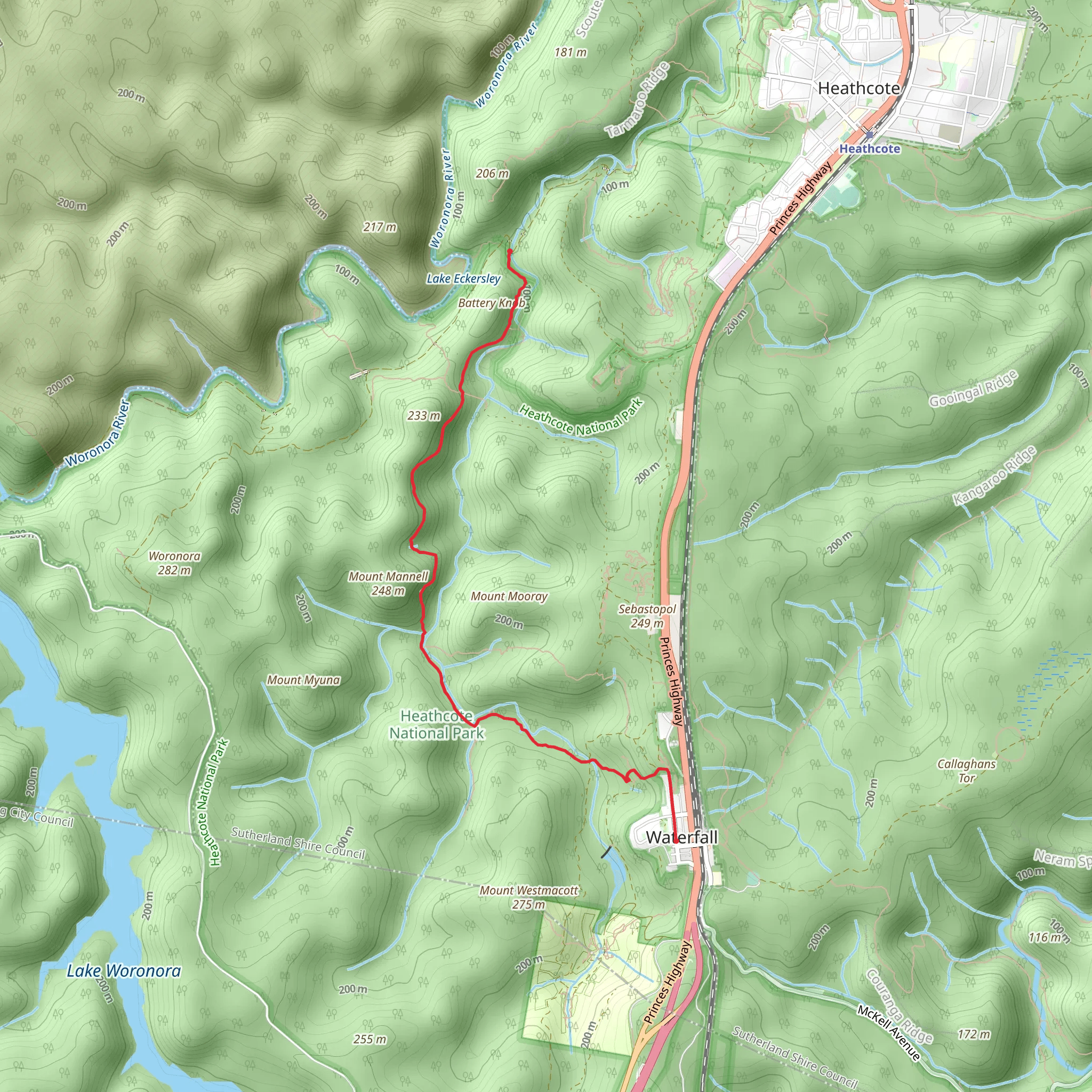 Bullawarring Track mobile static map