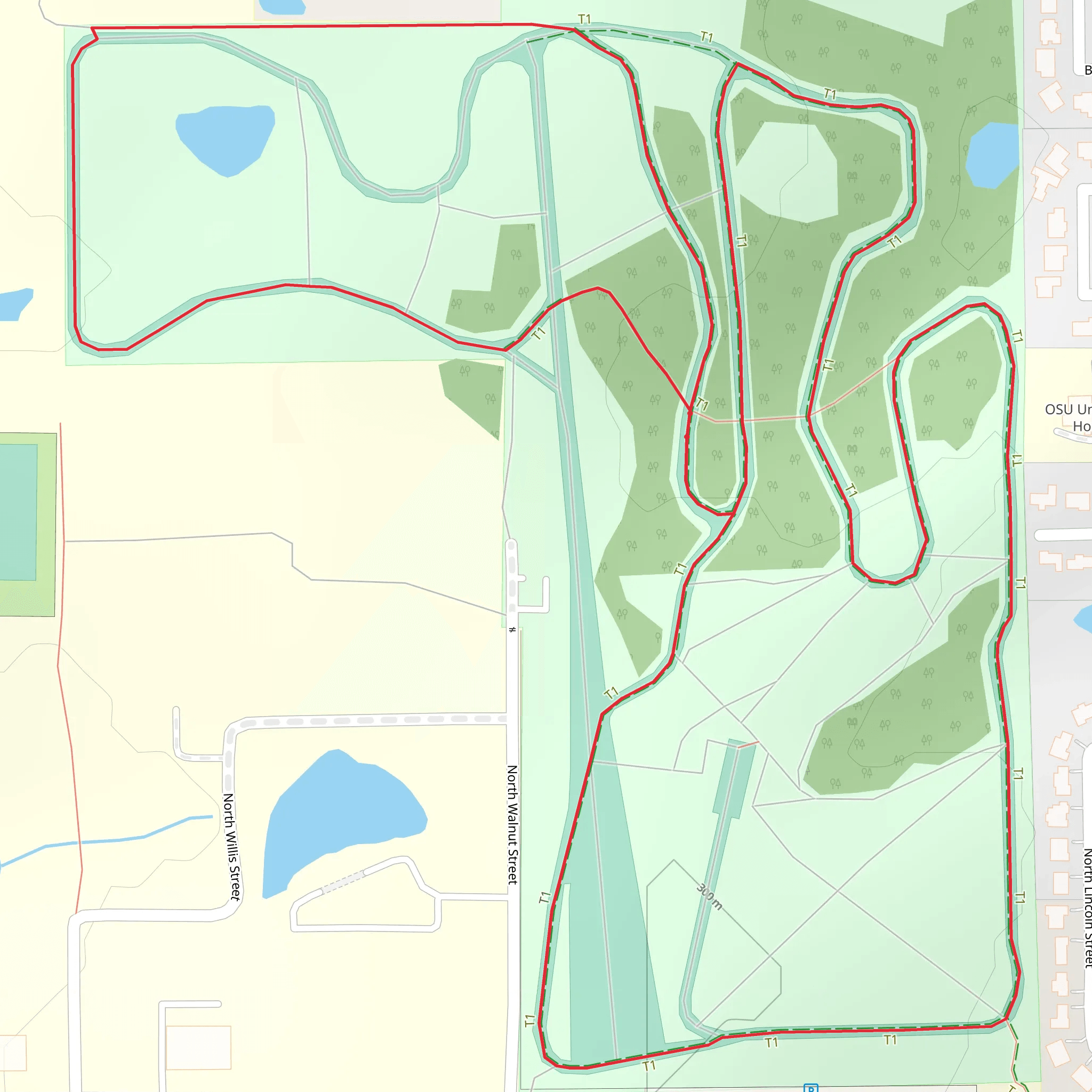 OSU Cross Country Course Loop mobile static map