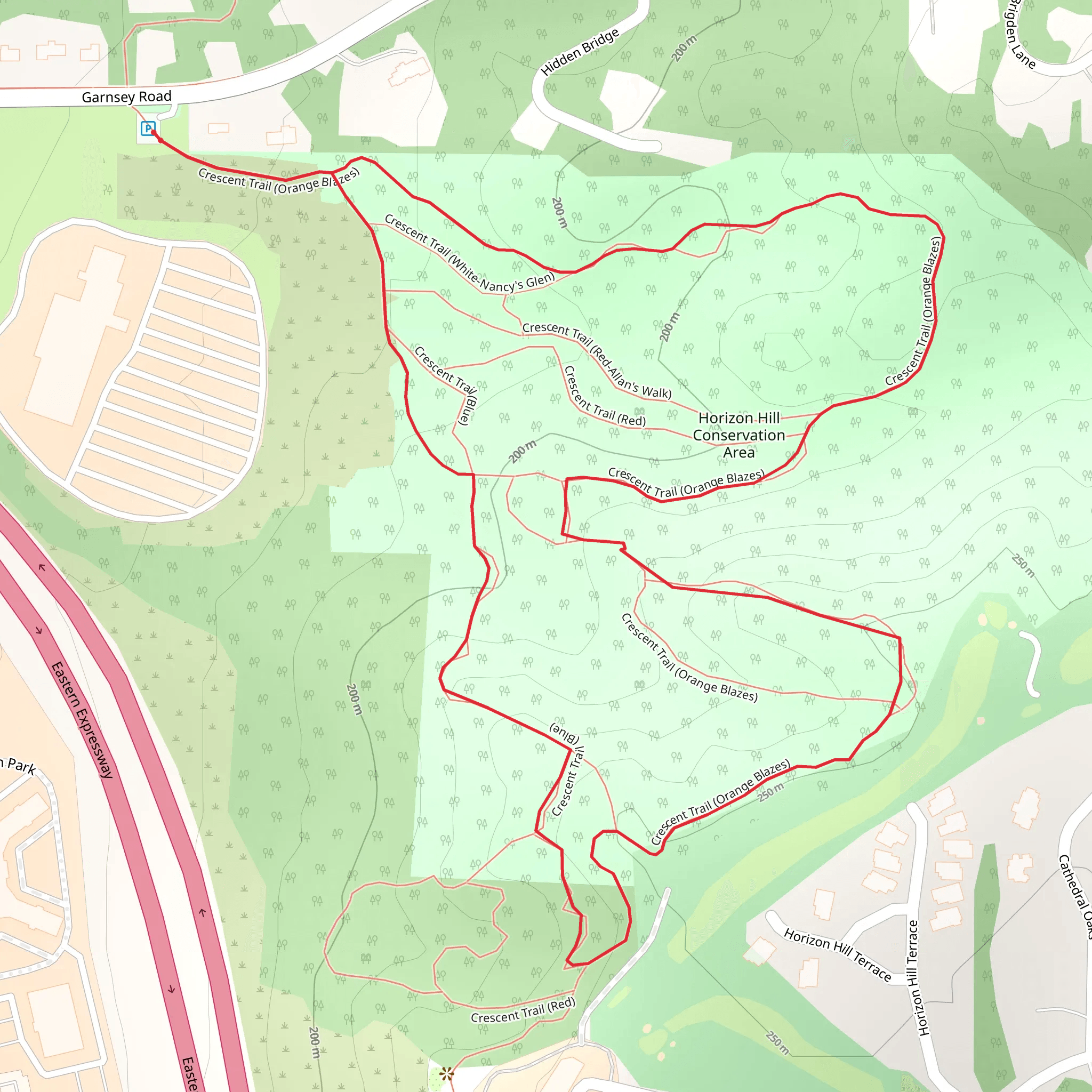 Horizon Hill Loop mobile static map