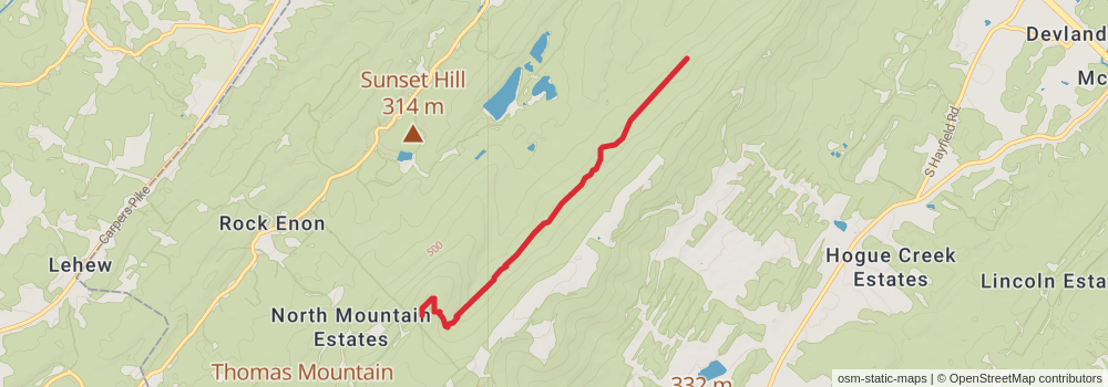 American Perimeter Trail - Southern Appalachian Primary stage 6 Map