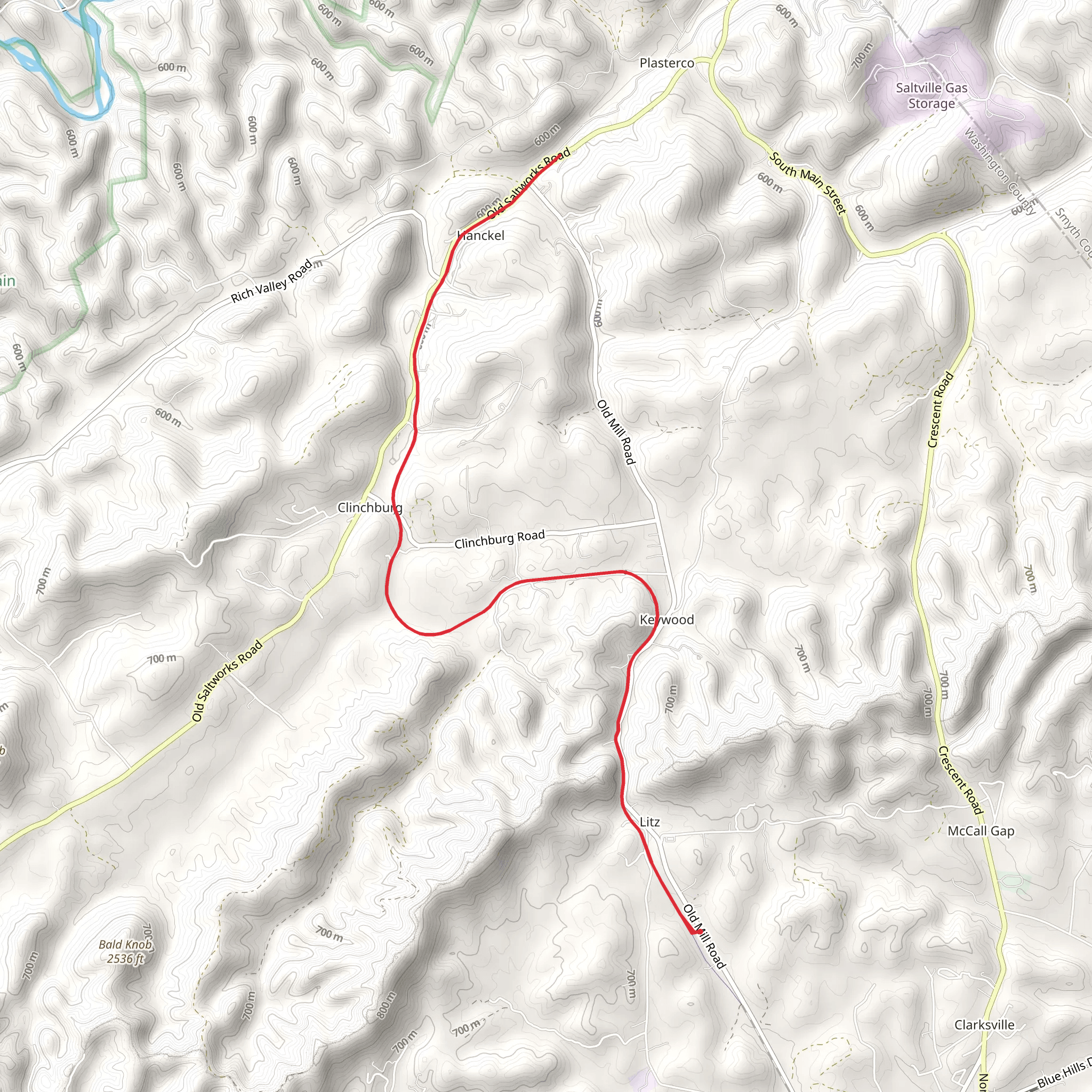 Salt Trail mobile static map