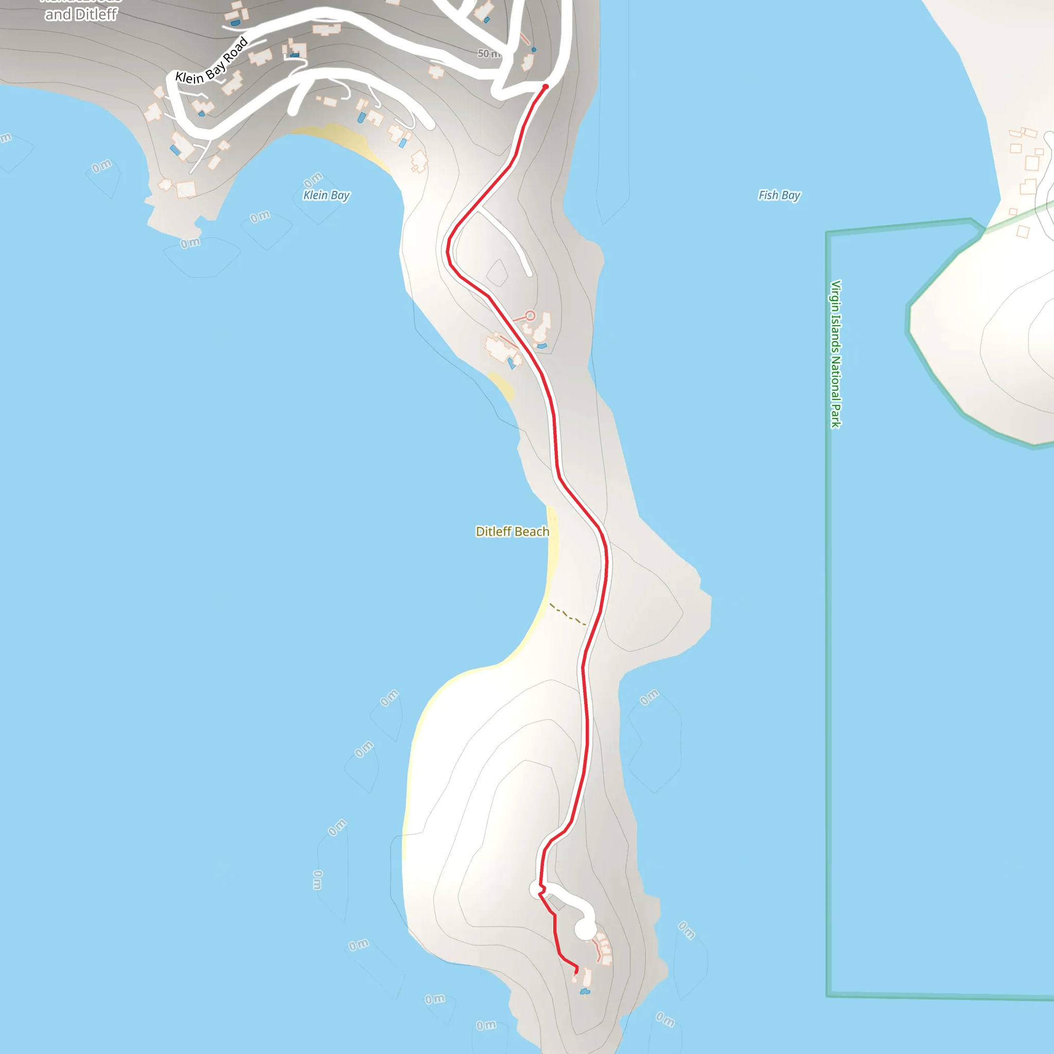 Yawzi Point Trail mobile static map